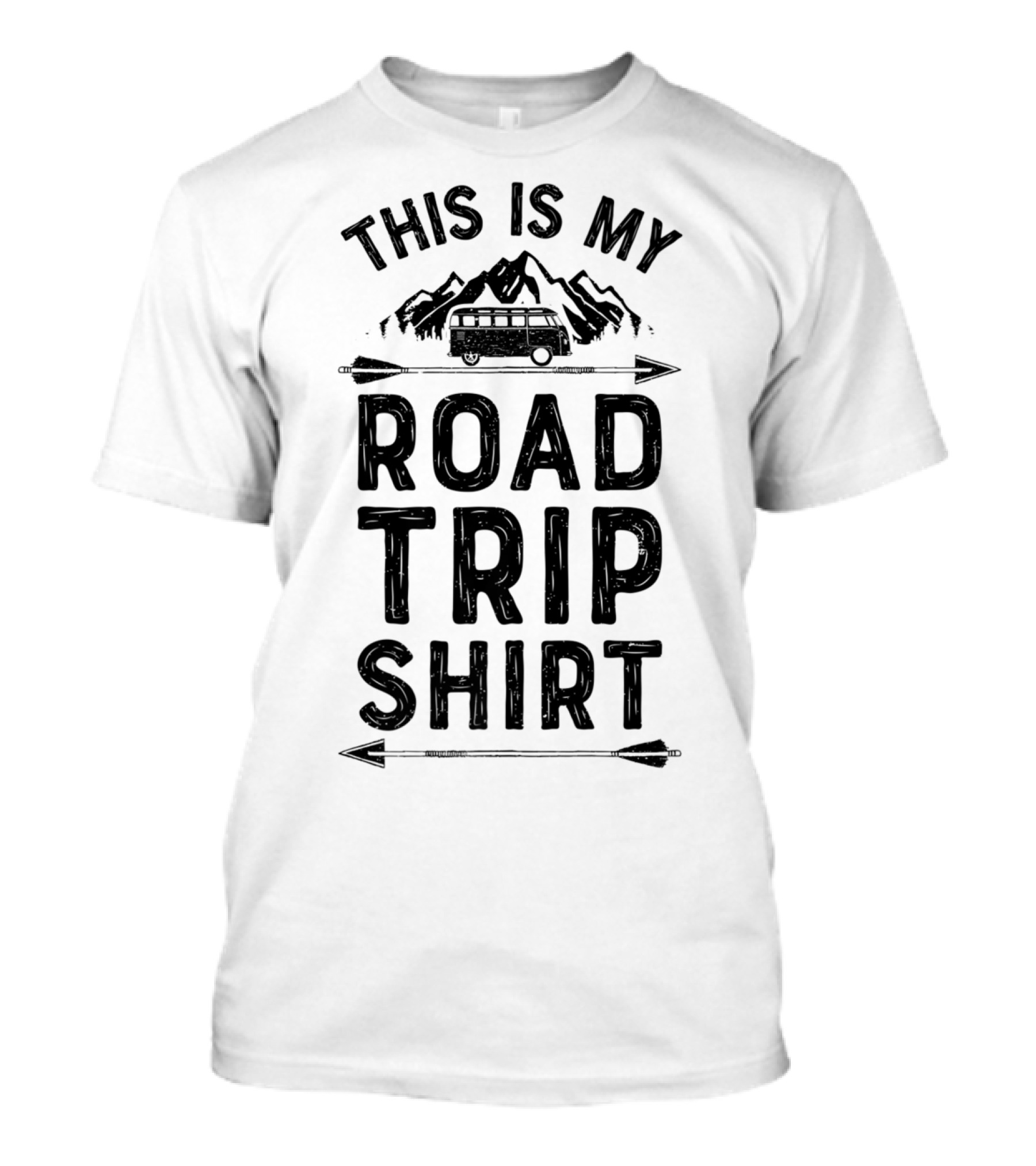 This Is My Road Trip Shirt Bus Adventure With Mountain Background T-Shirt