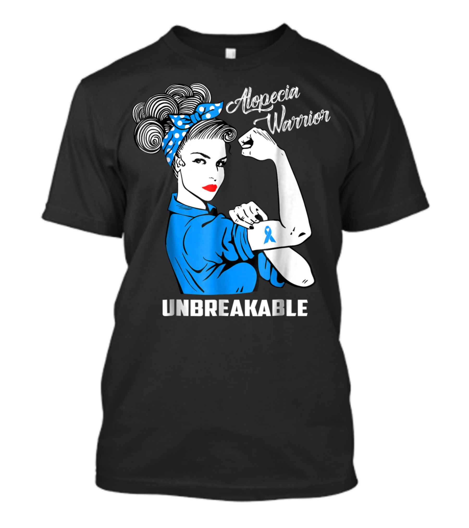Alopecia Warrior Unbreakable Ribbon Rosie T-Shirt