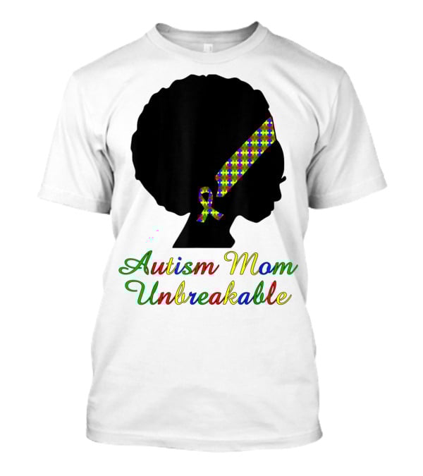 Autism Mom Unbreakable With Puzzle Ribbon Headband T-Shirt