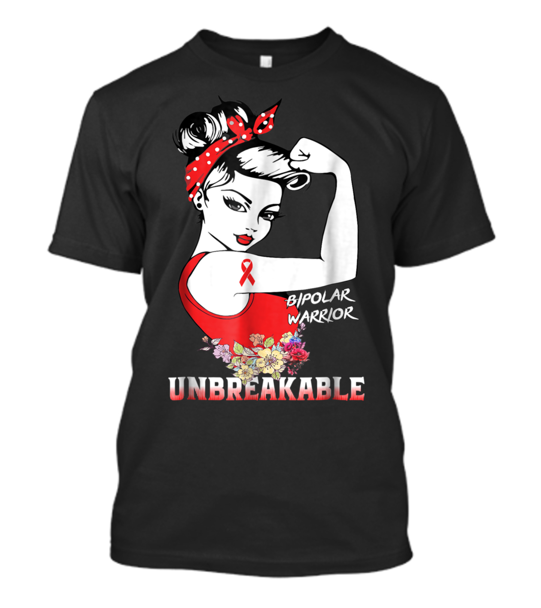 Bipolar Warrior Unbreakable Empowerment Rosie The Riveter T-Shirt