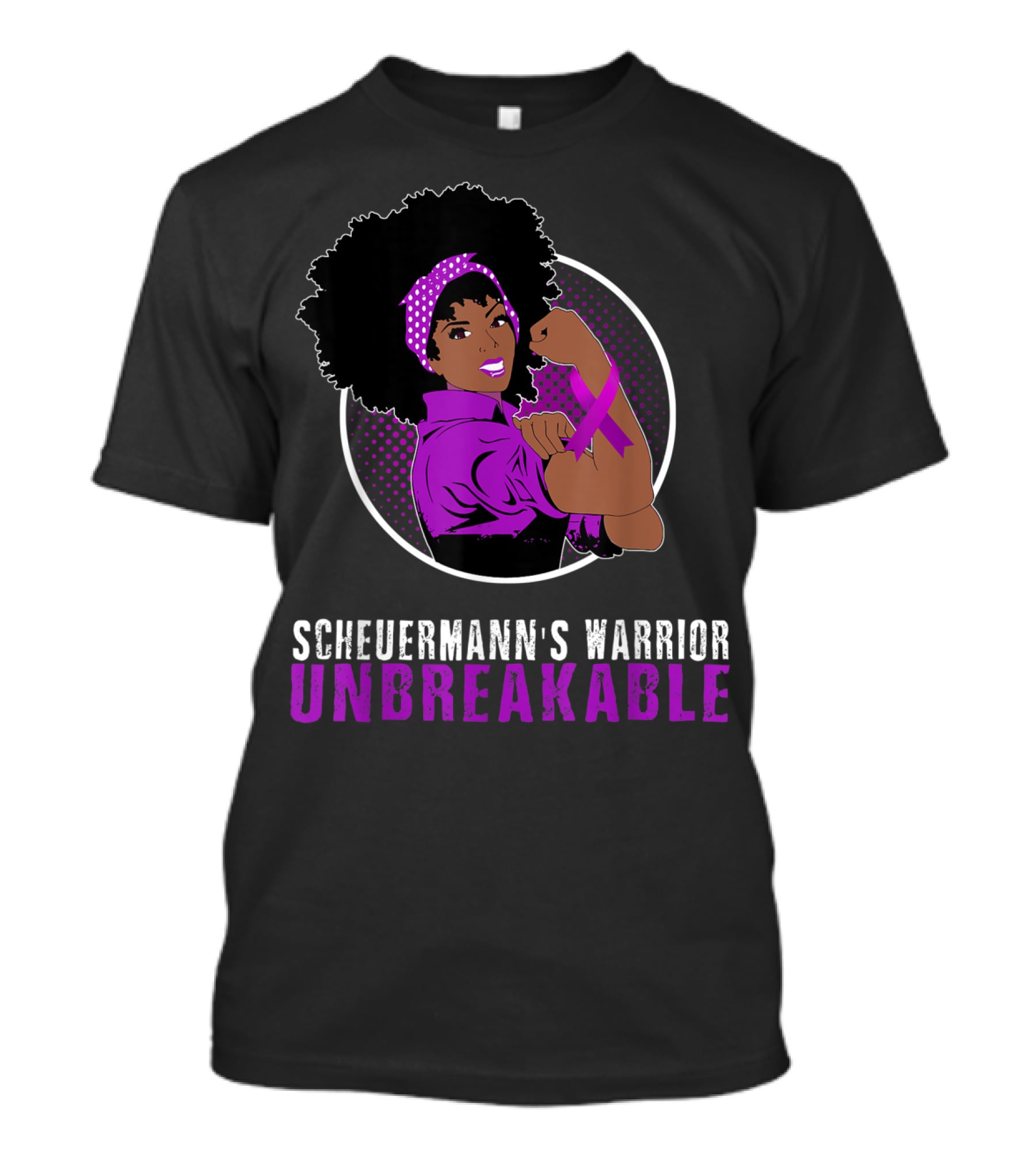 Scheuermann's Warrior Unbreakable Black Girl Empowerment T-Shirt