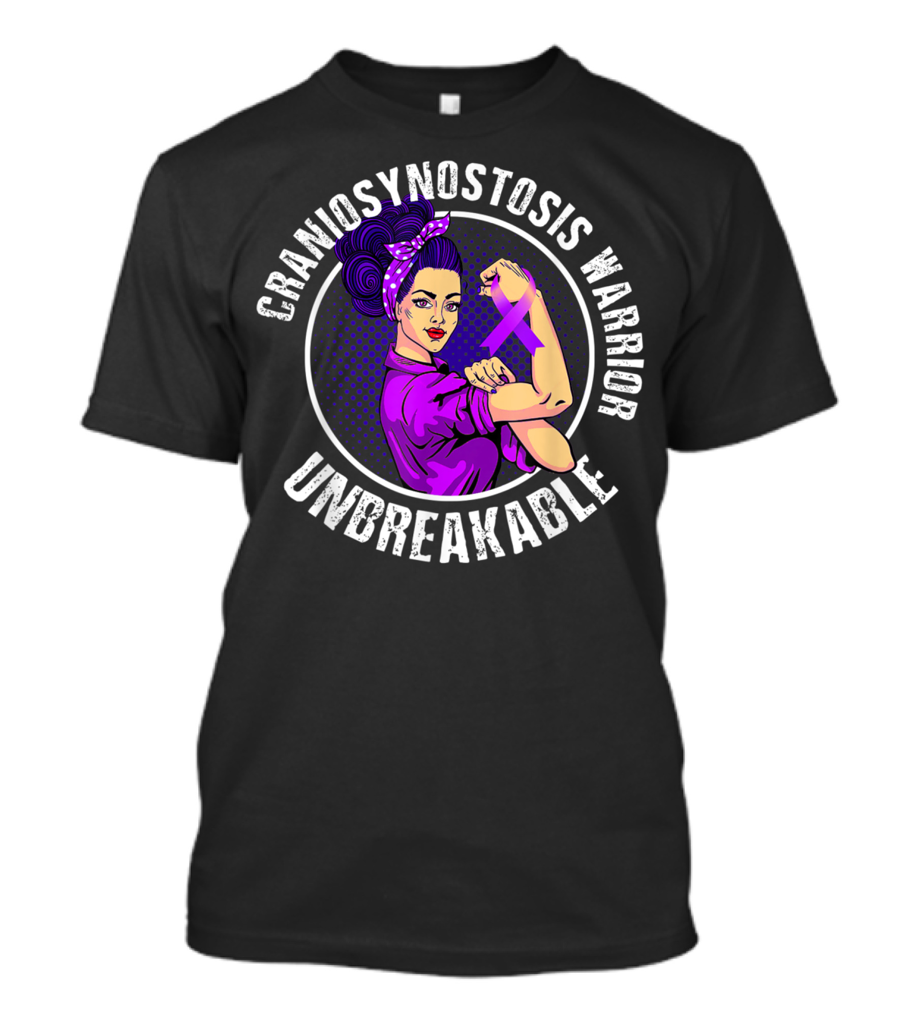 Craniosynostosis Warrior Unbreakable Retro Empowerment T-Shirt