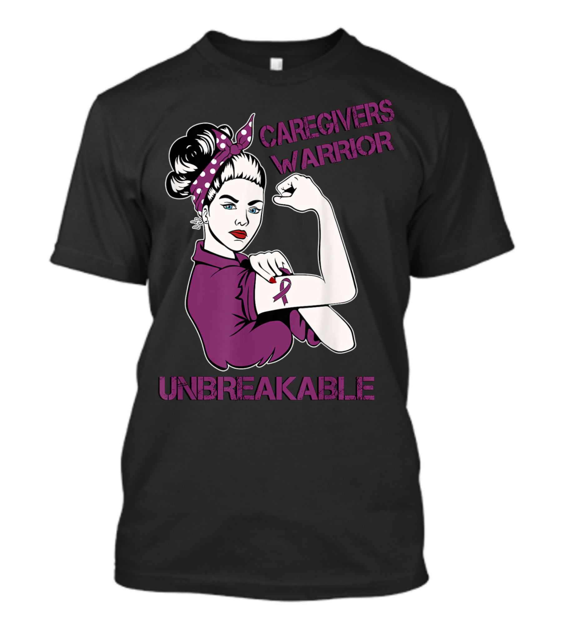 Caregivers Warrior Unbreakable Rosie The Riveter T-Shirt