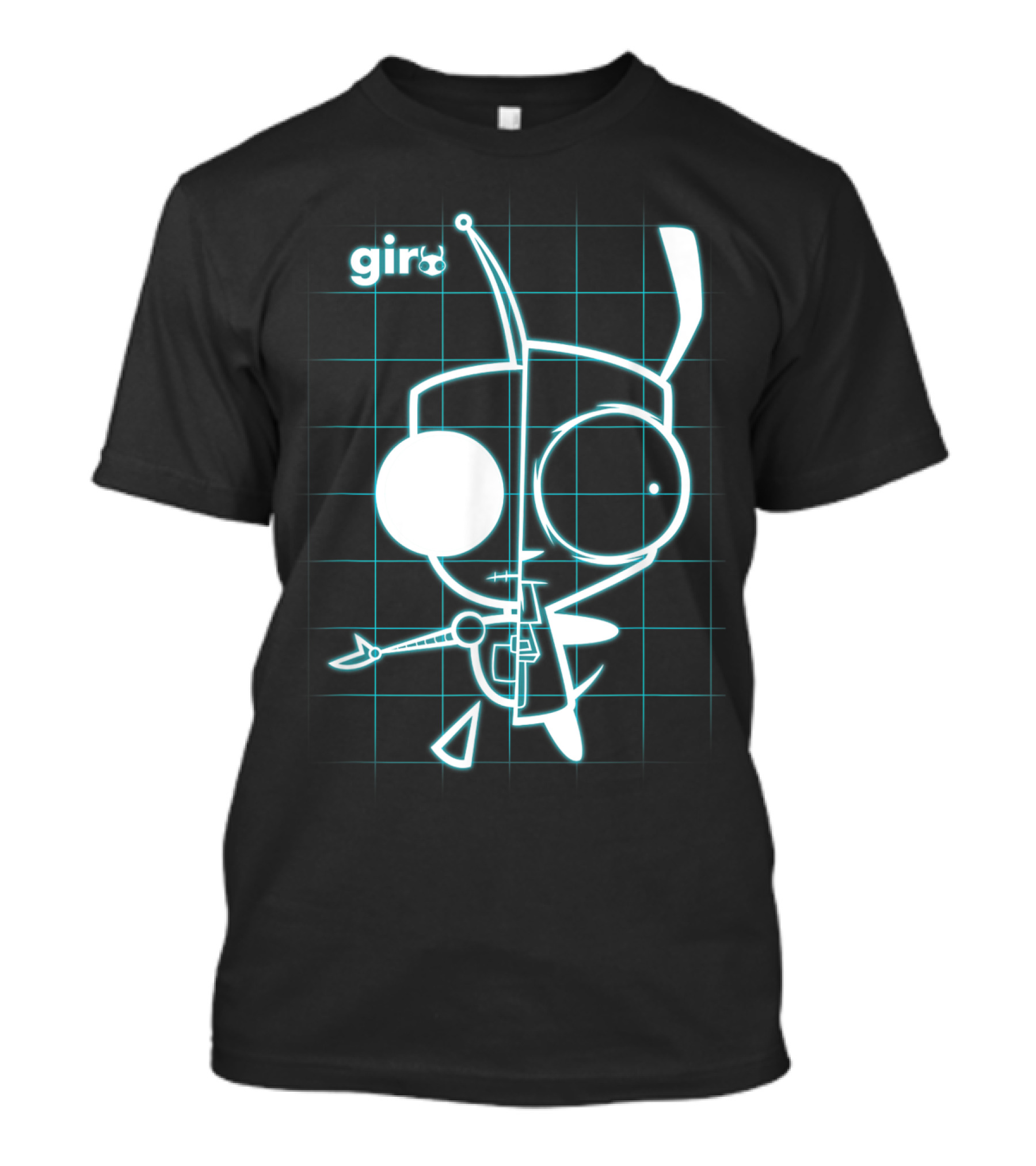 Invader Zim Gir Blueprint Grid T-Shirt