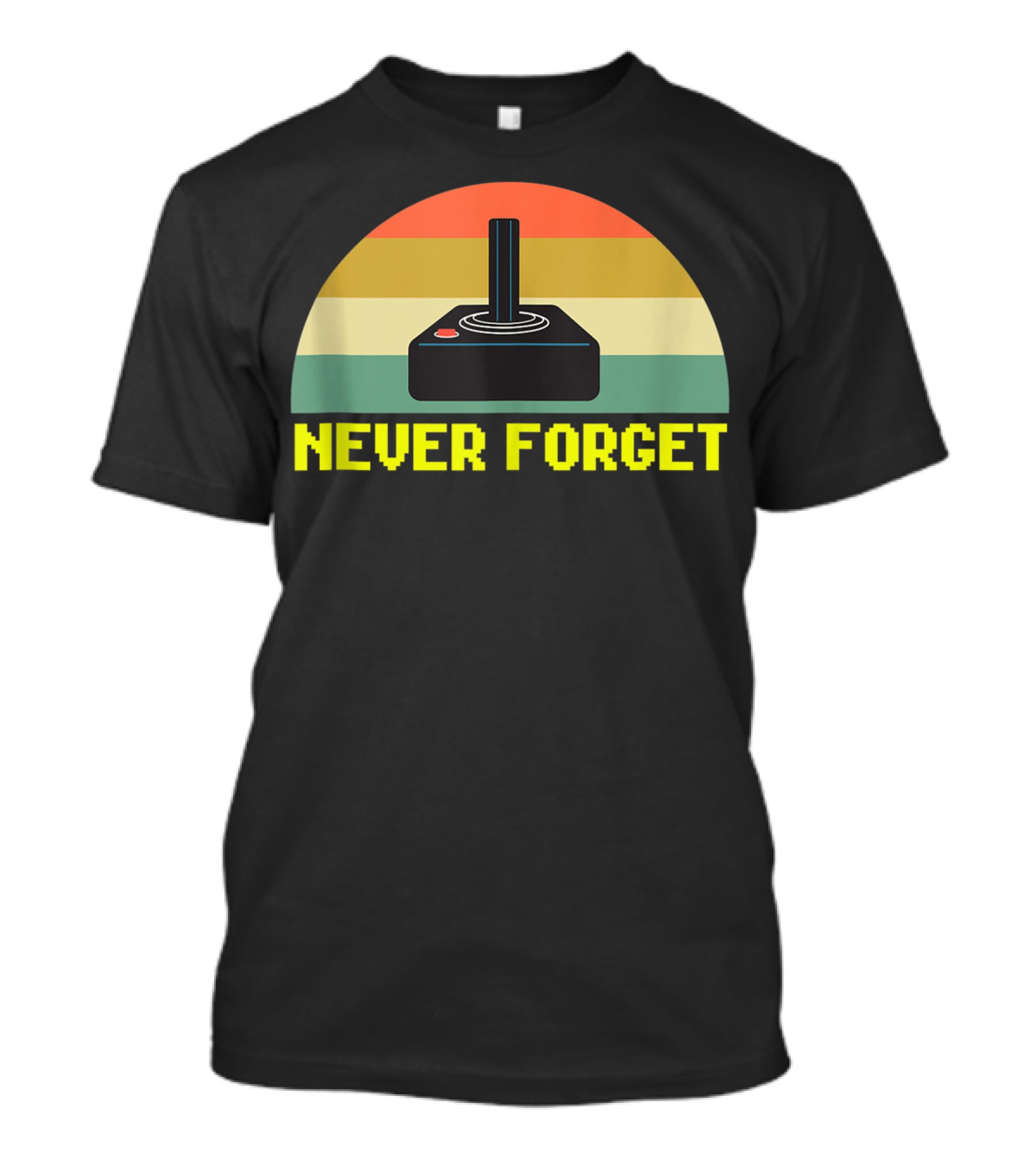 Never Forget Retro 80S Joystick Video Game Controller Pixel T-Shirt