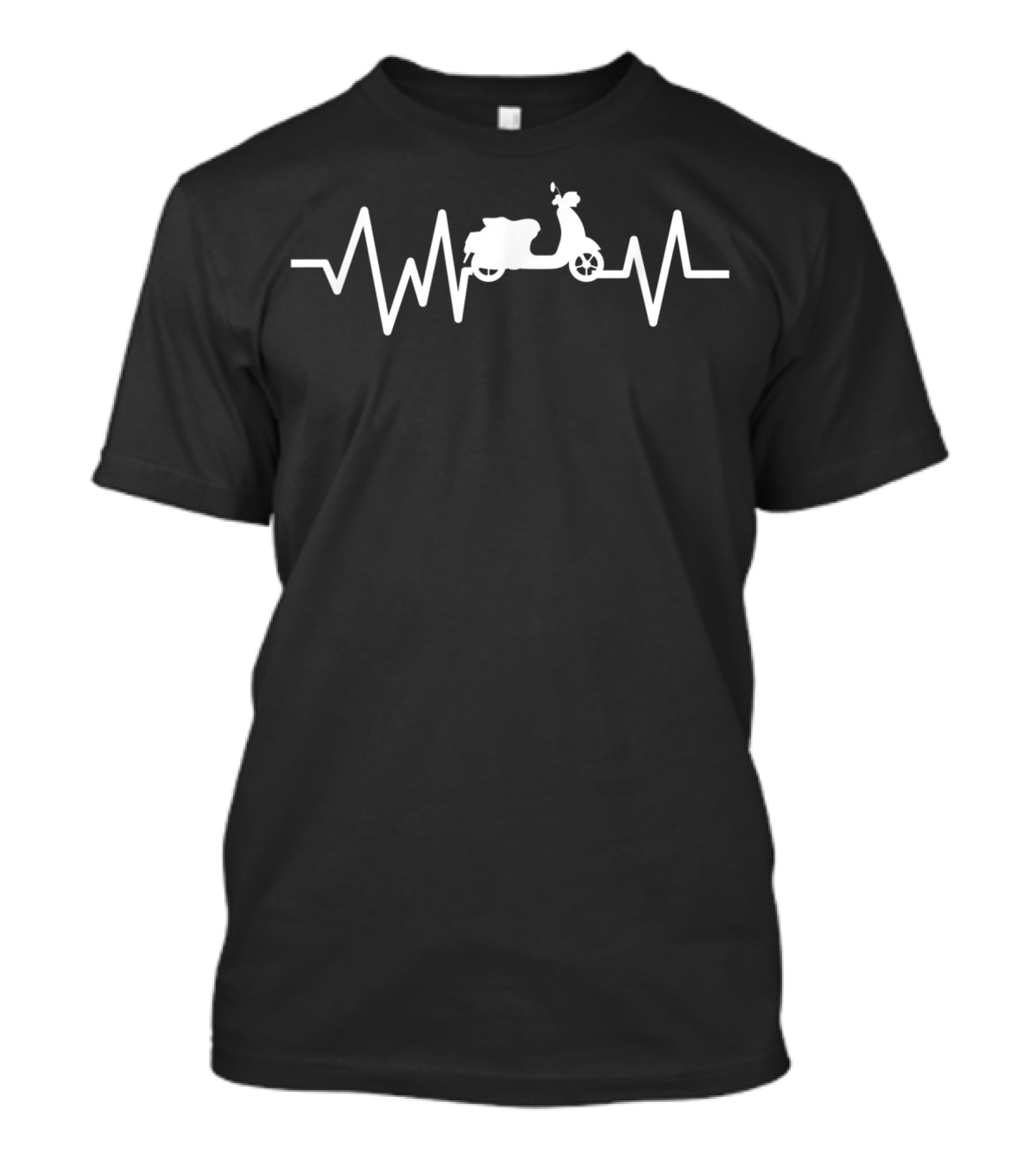 Scooter Bike Rider Motorist Heartbeat Line T-Shirt