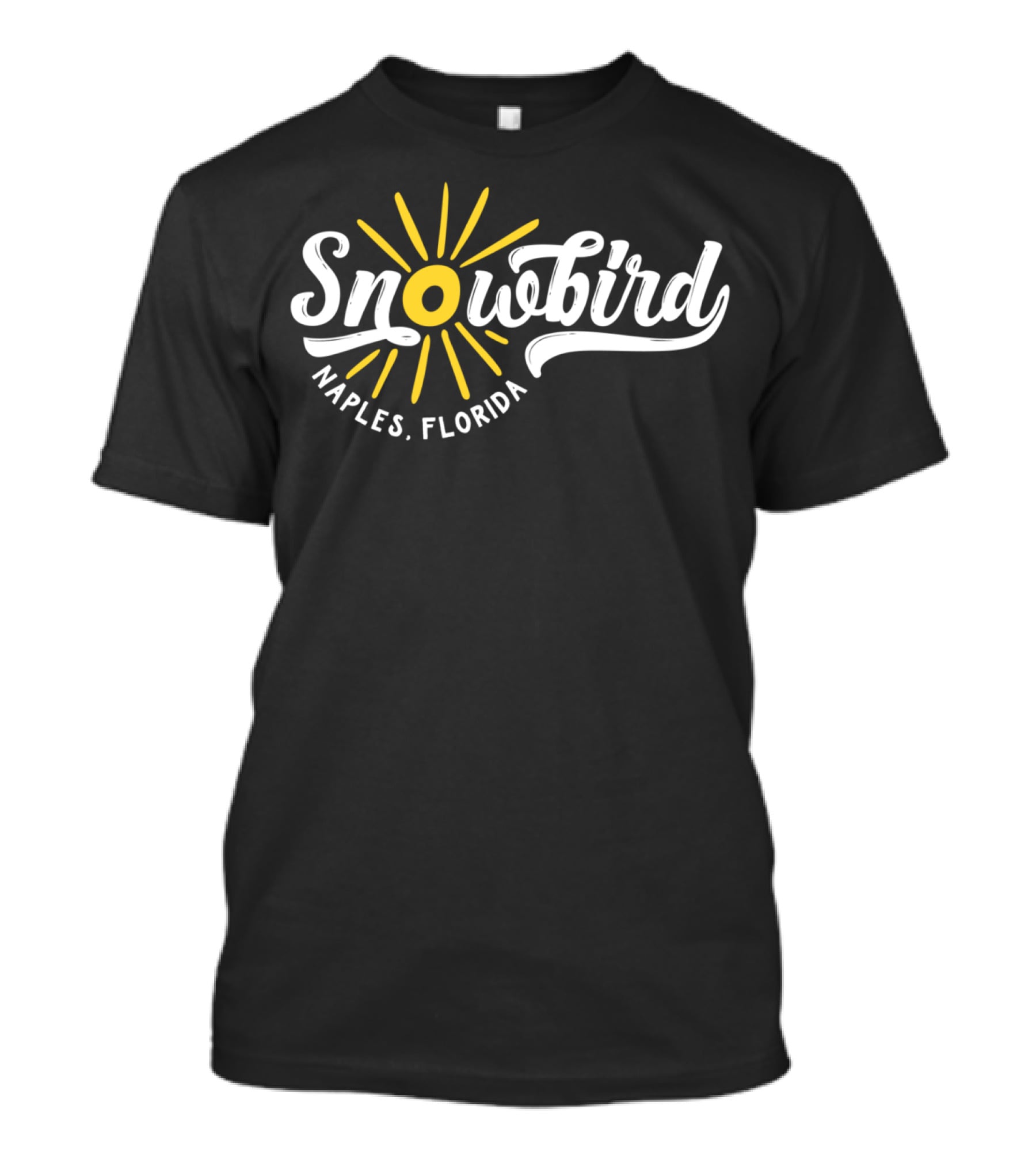 Snowbird Naples Florida Sunburst Winter Trips T-Shirt