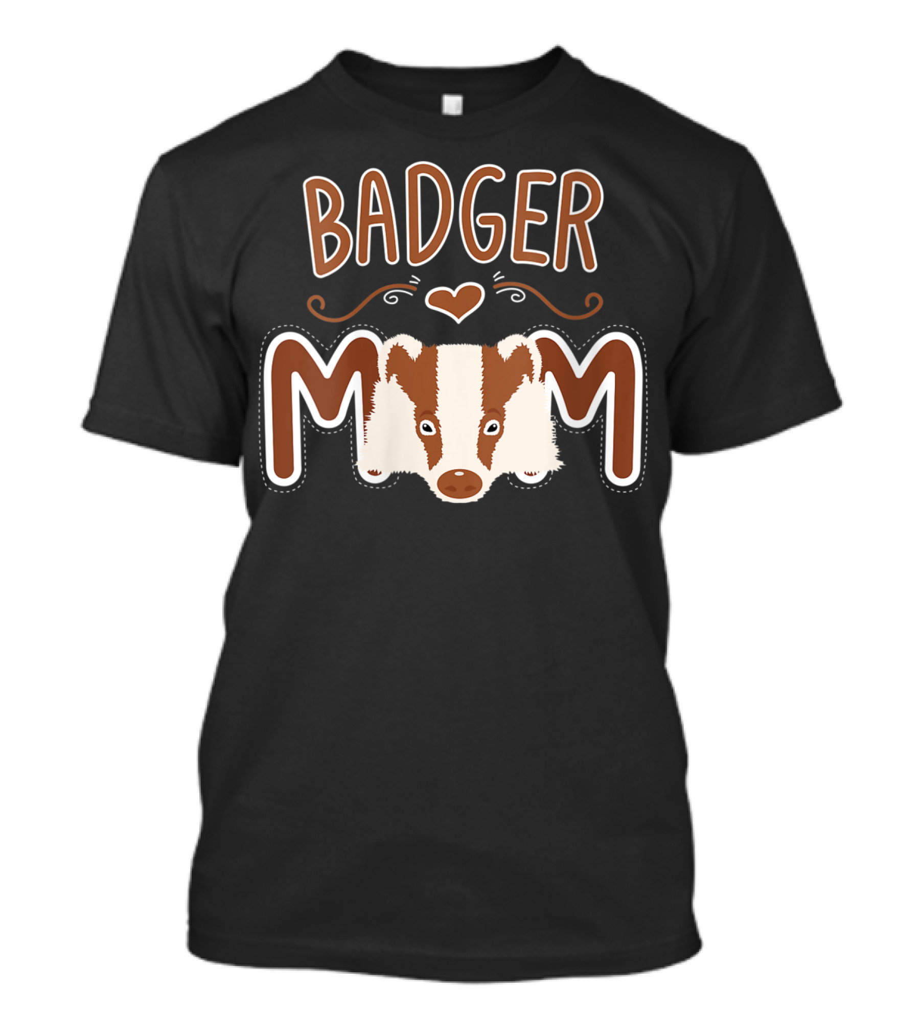 Badger Mom Heart Love Womens Animal Clothing T-Shirt