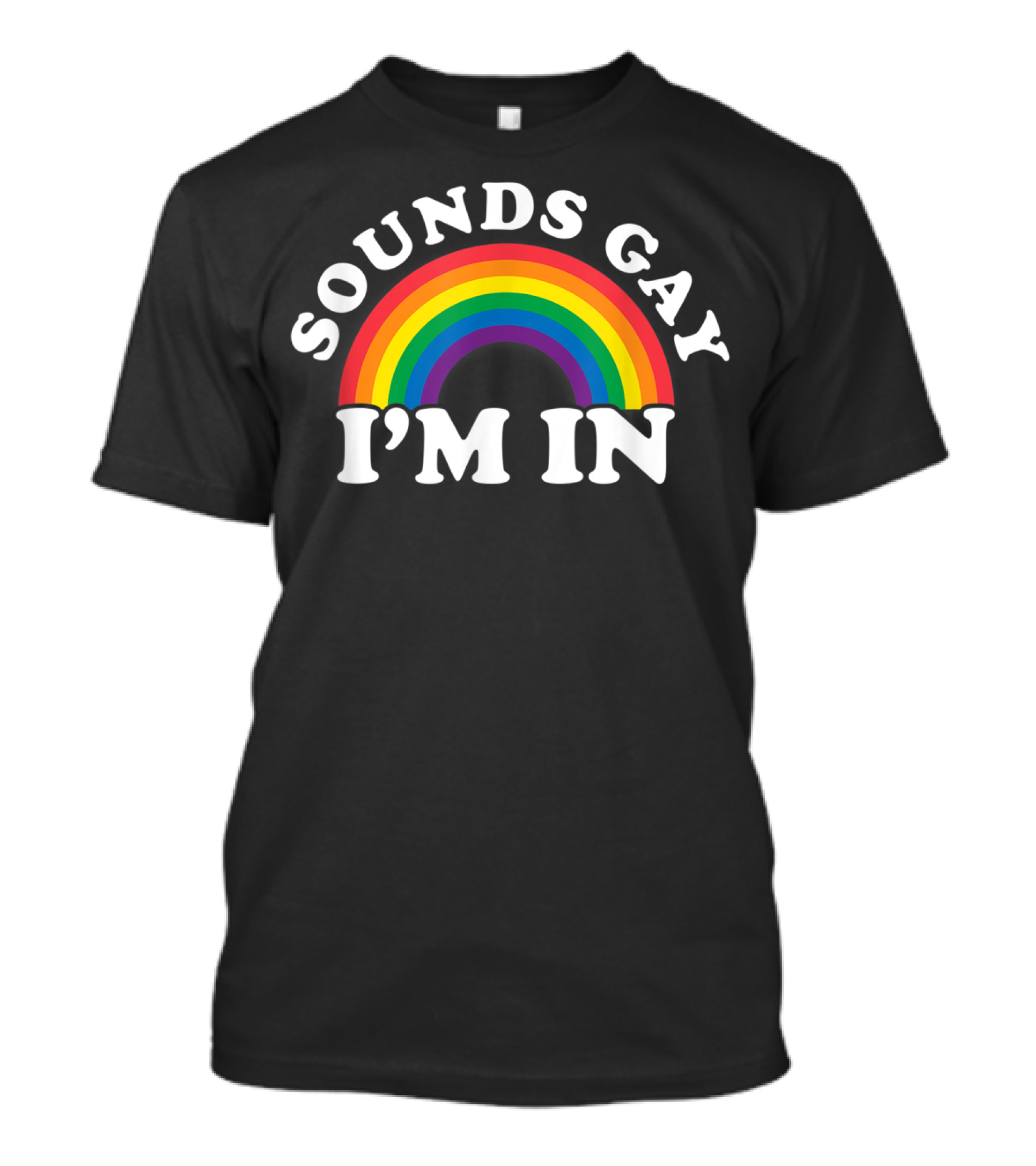 Funny Gay Pride Rainbow Sounds Gay I'm In T-Shirt