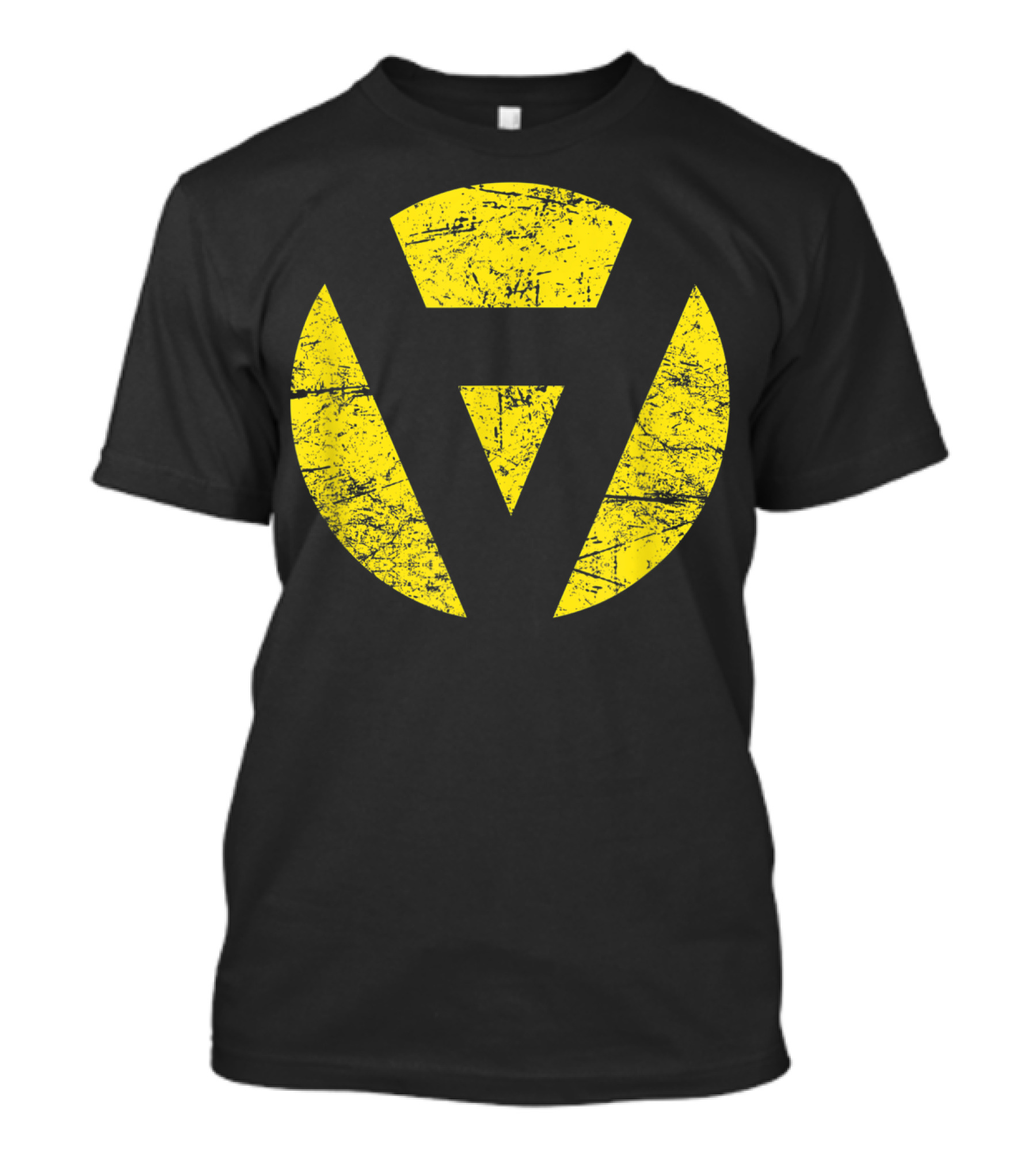 AnCap Libertarian Voluntarism Distressed Yellow T-Shirt