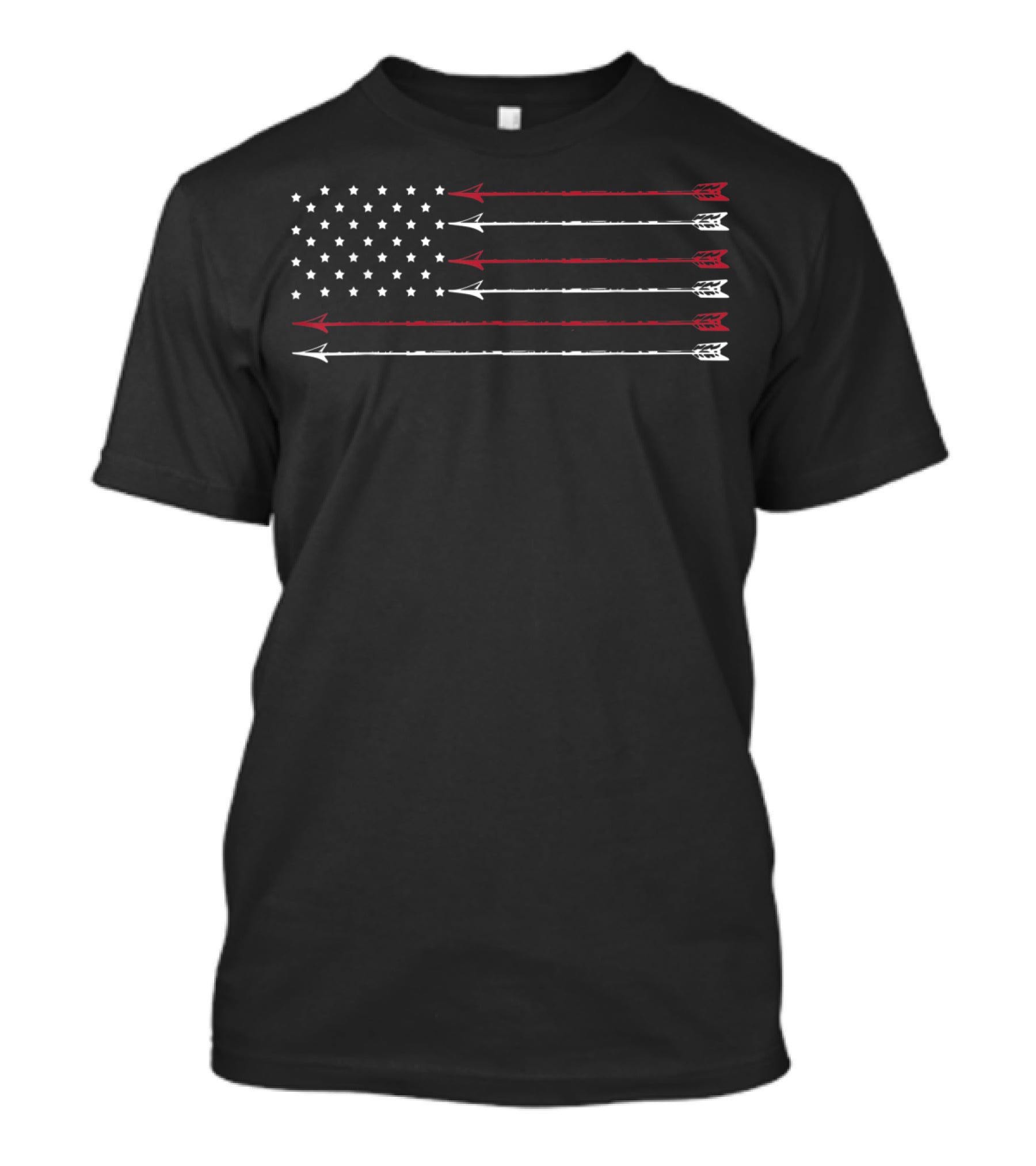 Archery Archer Bow Hunting Hunt Hunter American Flag Arrows T-Shirt