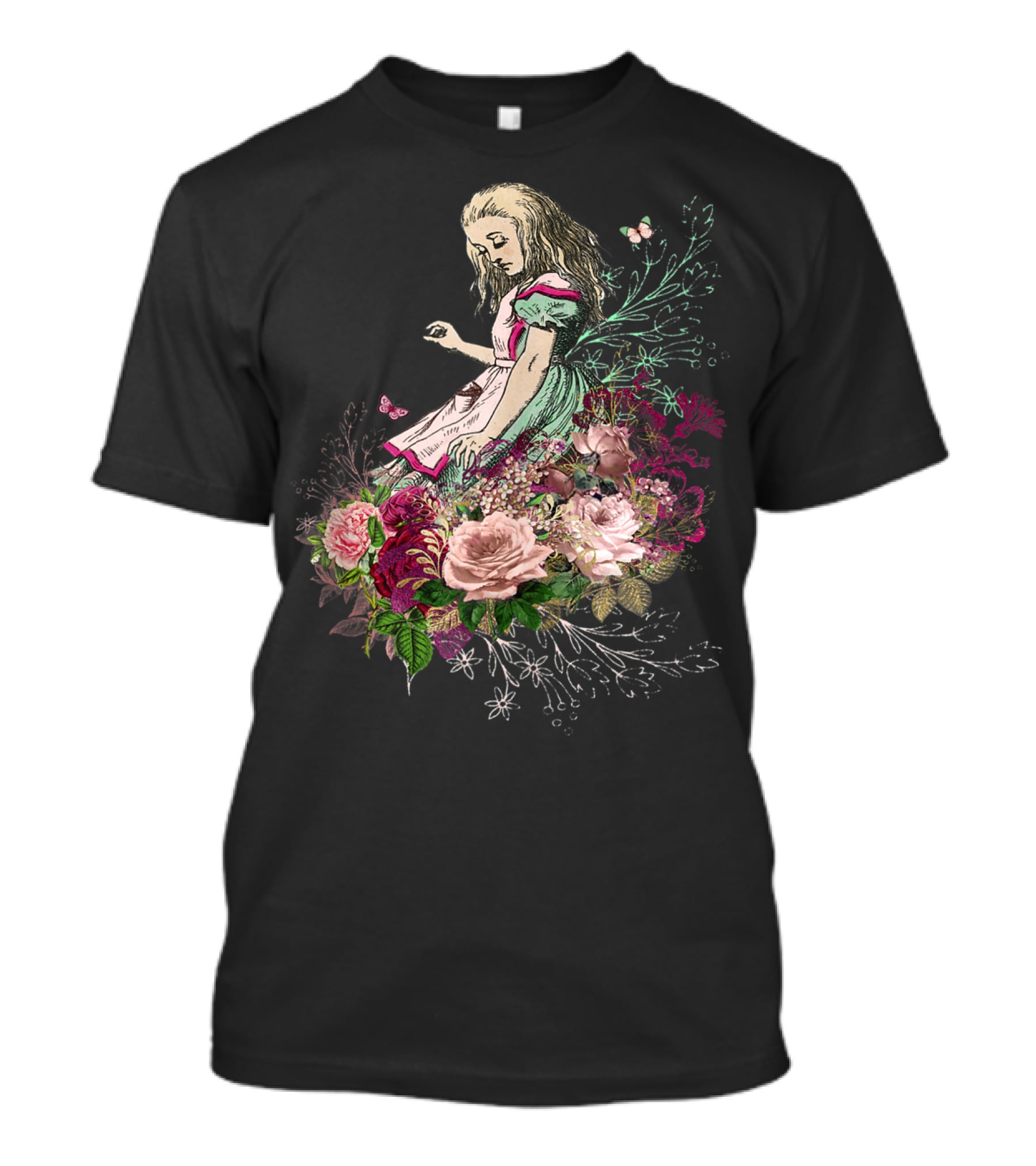 Alice In Wonderland Floral Bouquet T-Shirt