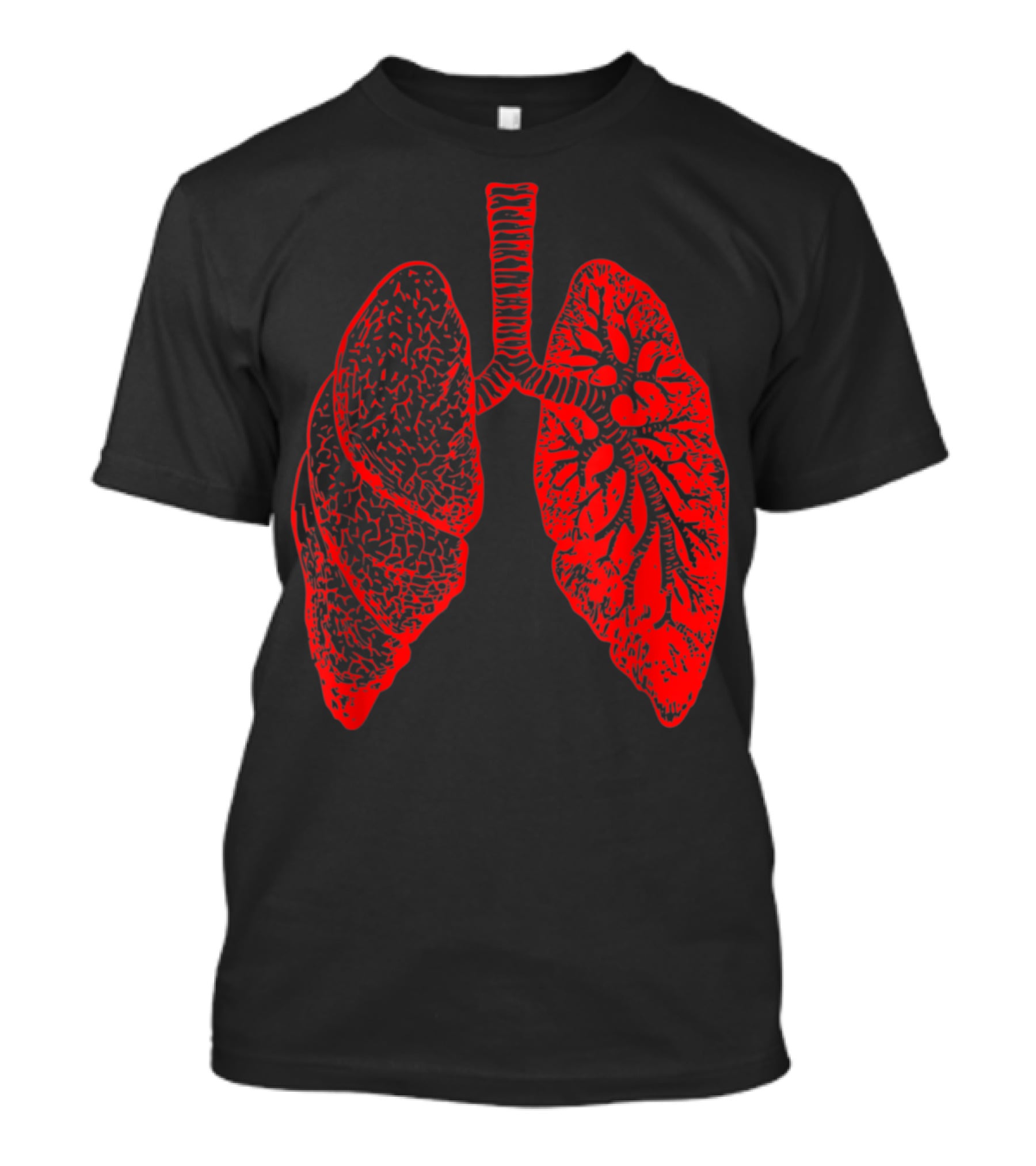Anatomy Drawing Pulmonologist Respiratory Lungs Red T-Shirt