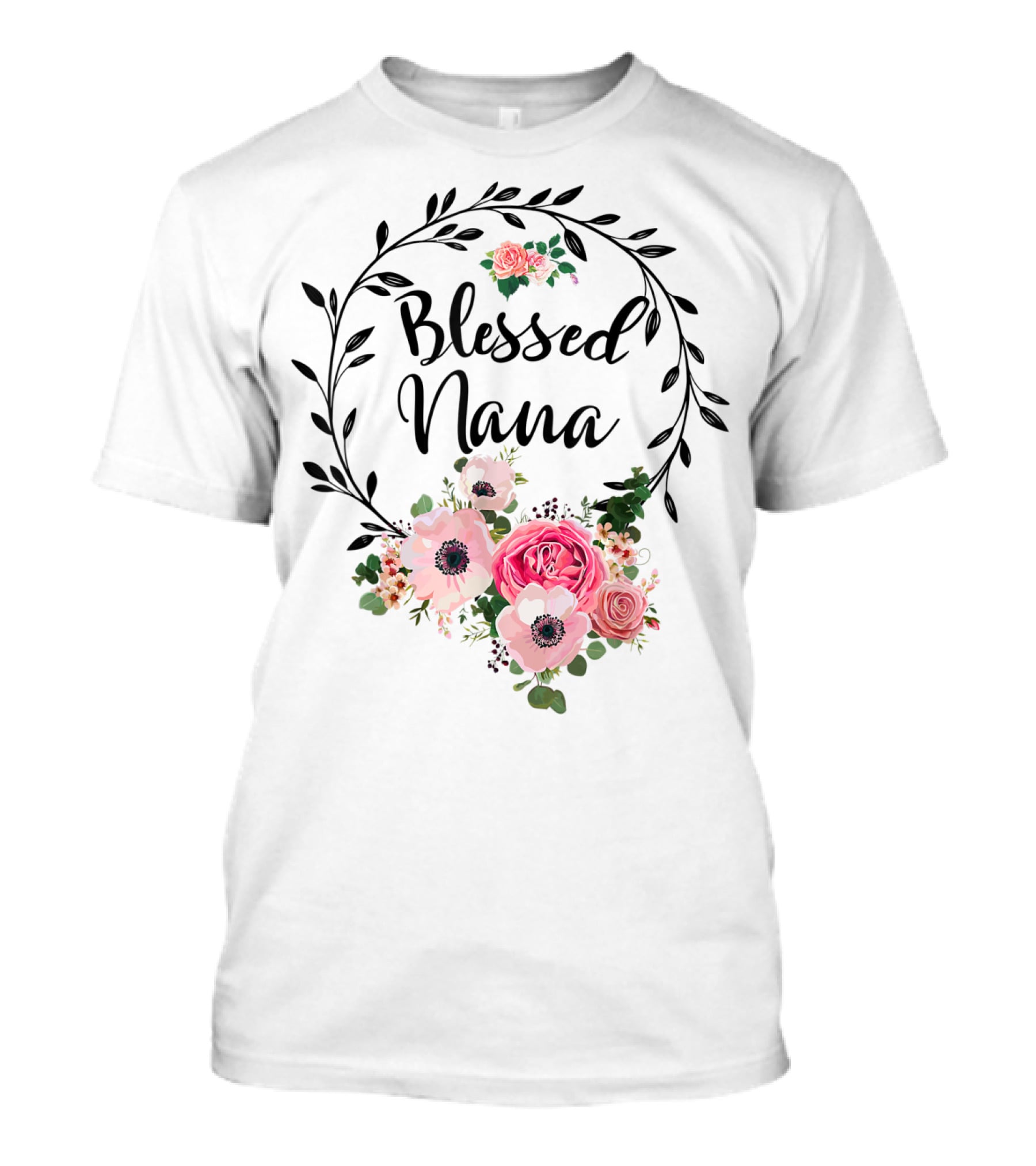 Blessed Nana Mother's Day Floral T-Shirt
