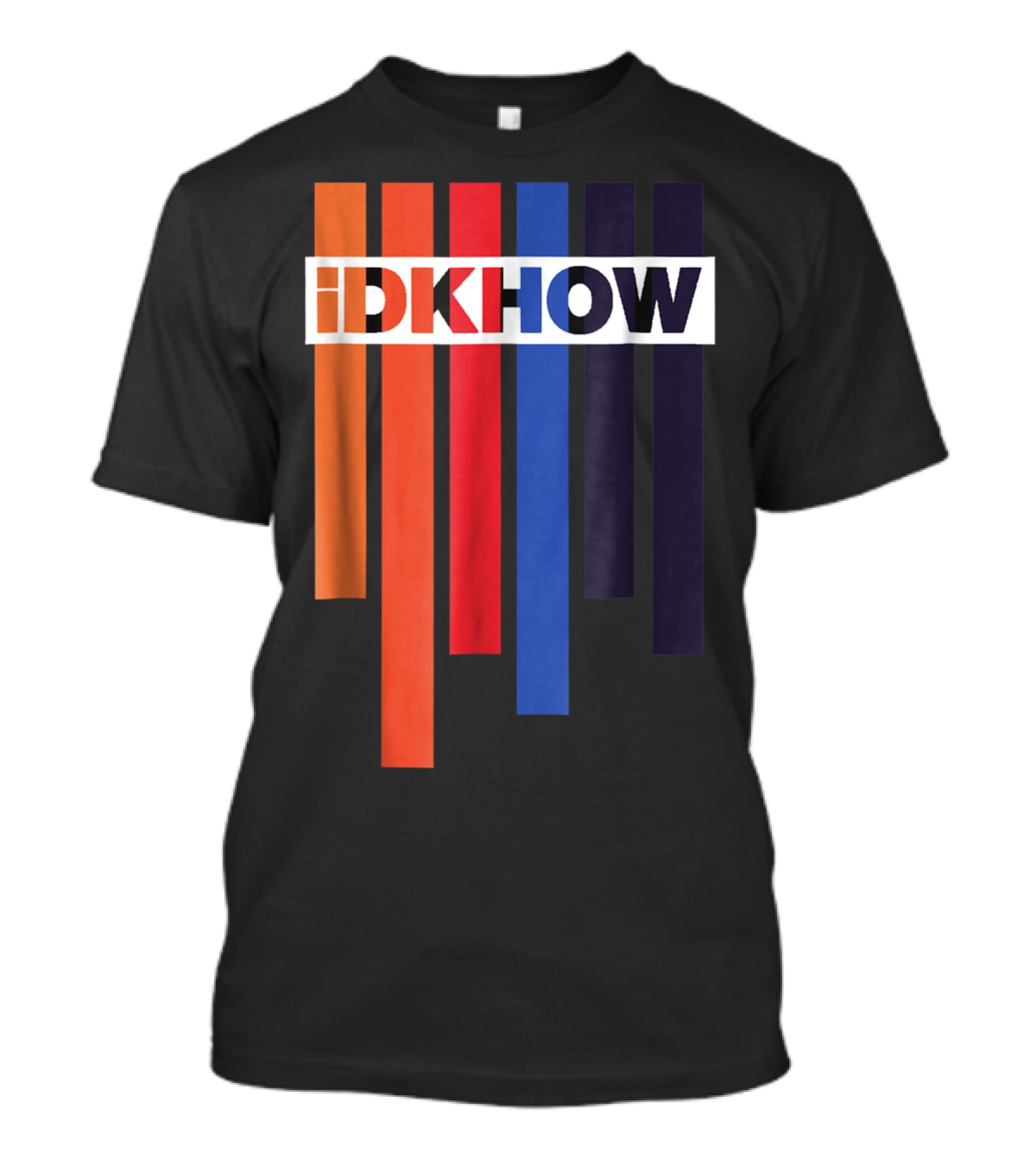 Barras De Color IDKHOW Letras Con Fondo Negro Y Blanco T-Shirt