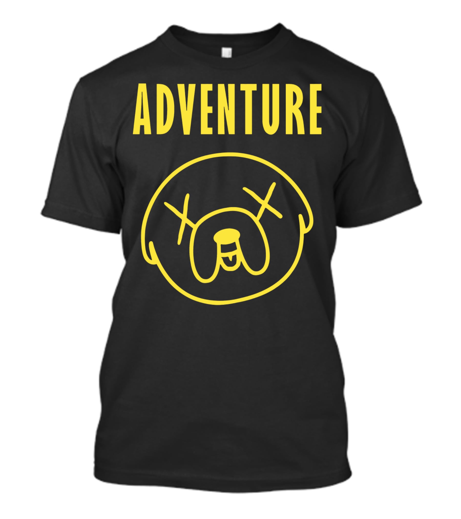 ADVENTURE PUG BAND Face Drawing T-Shirt
