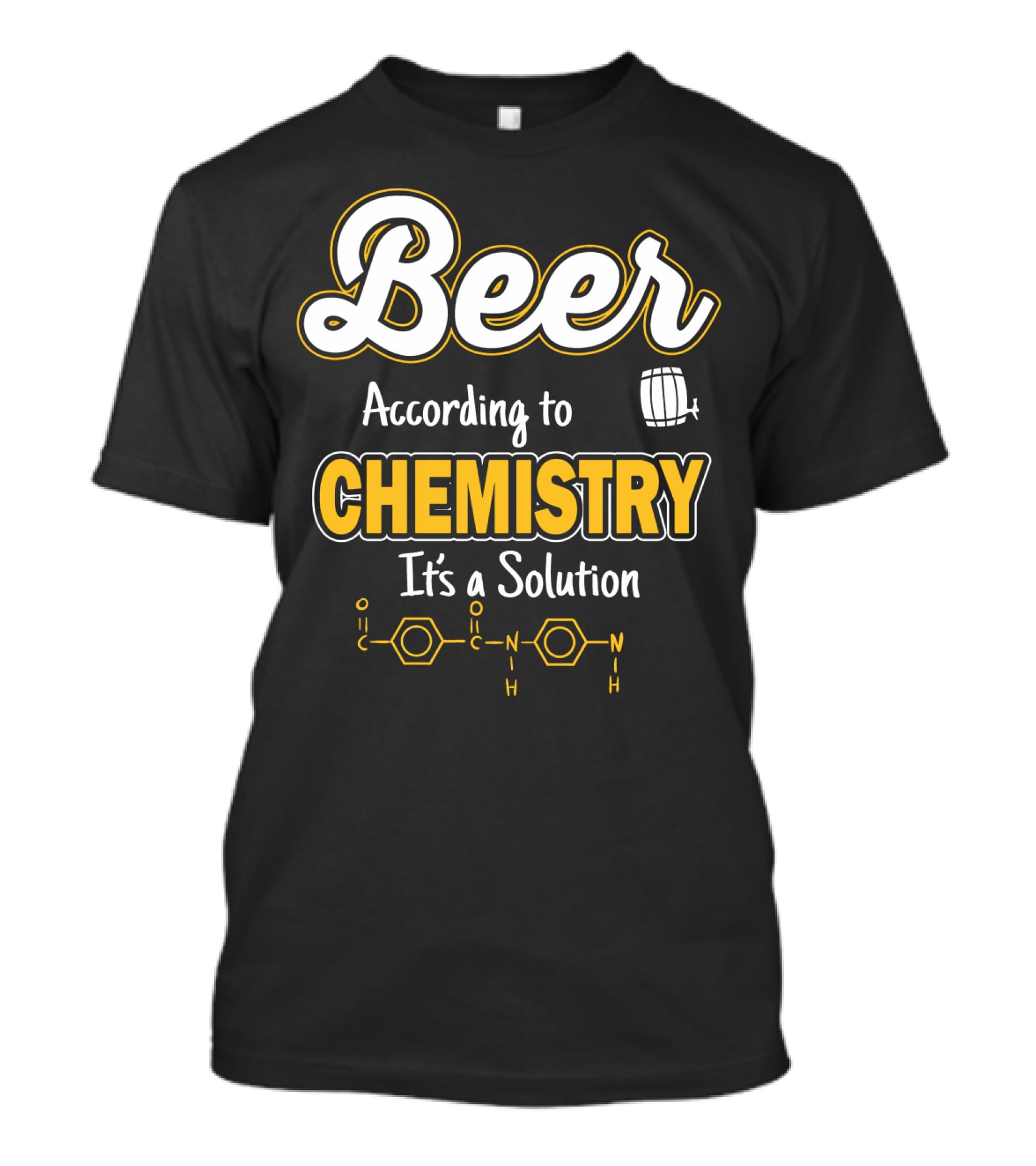 Beer Chemistry Solution With Molecular Structure T-Shirt