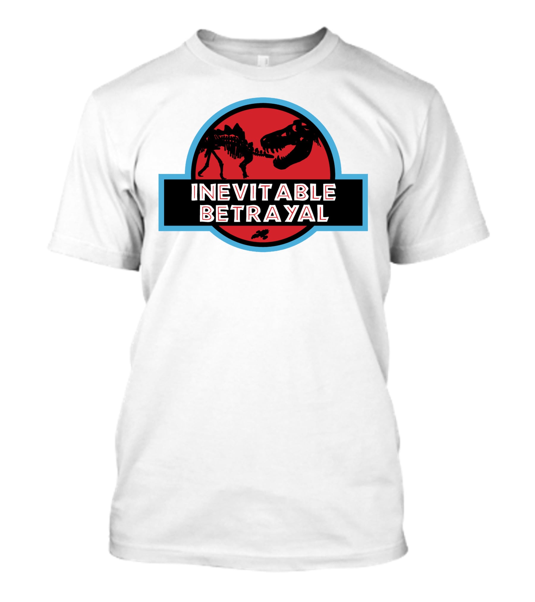 Inevitable Betrayal Dinosaur Logo Red And Black T-Shirt