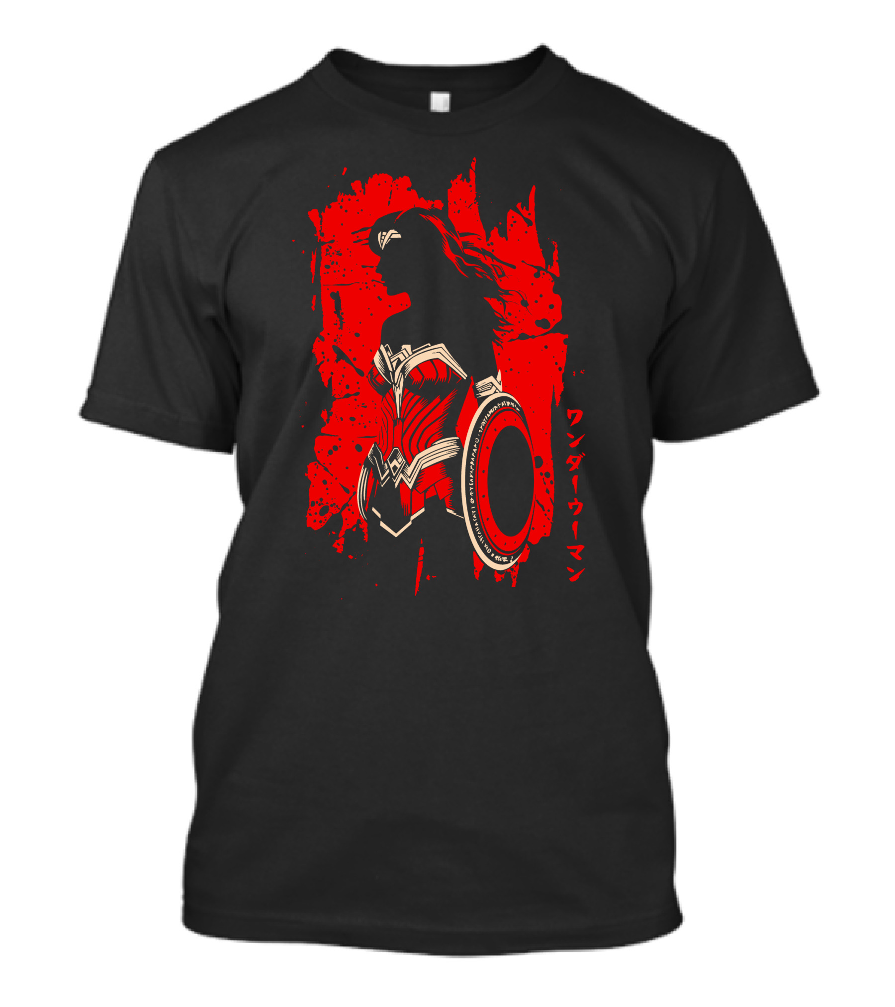 Wonder Woman Red Silhouette Stain T-Shirt