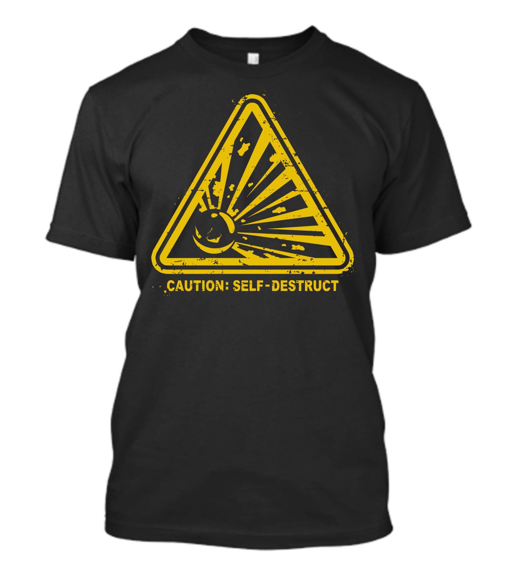 Caution Self-Destruct Warning T-Shirt