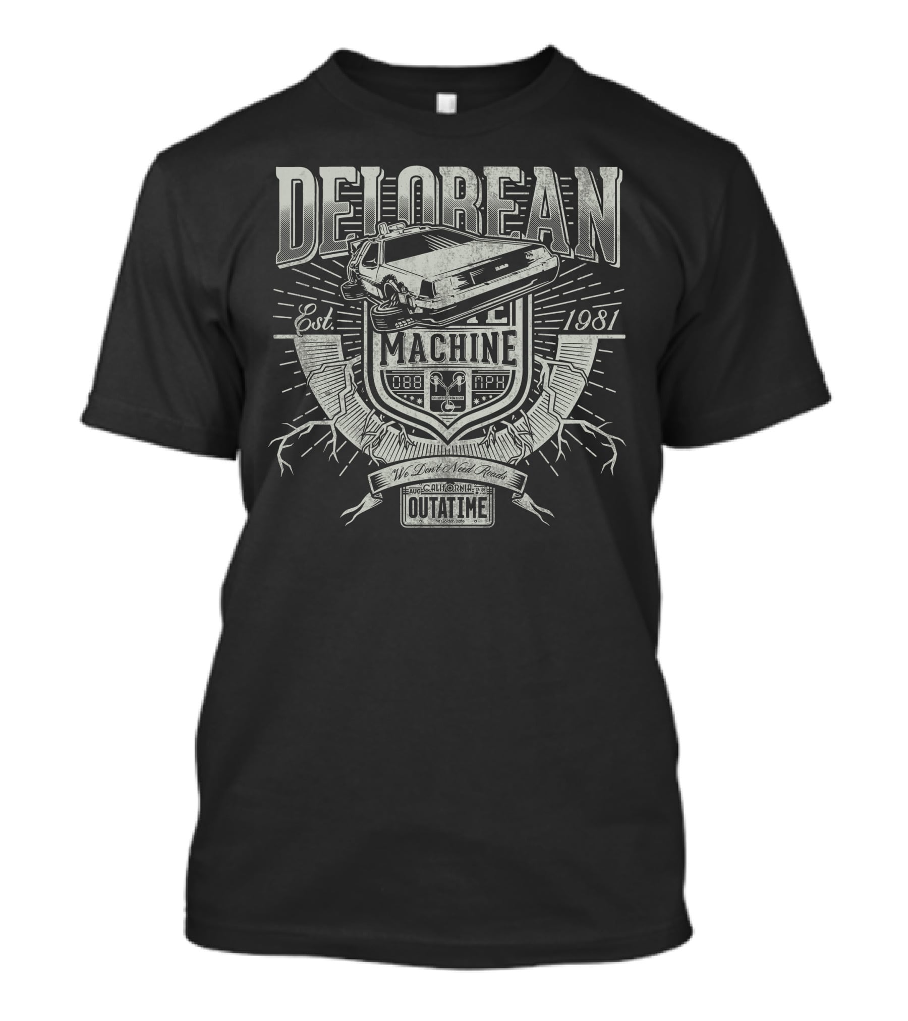 DeLorean Time Machine Est. 1981 Outatime 88 MPH T-Shirt