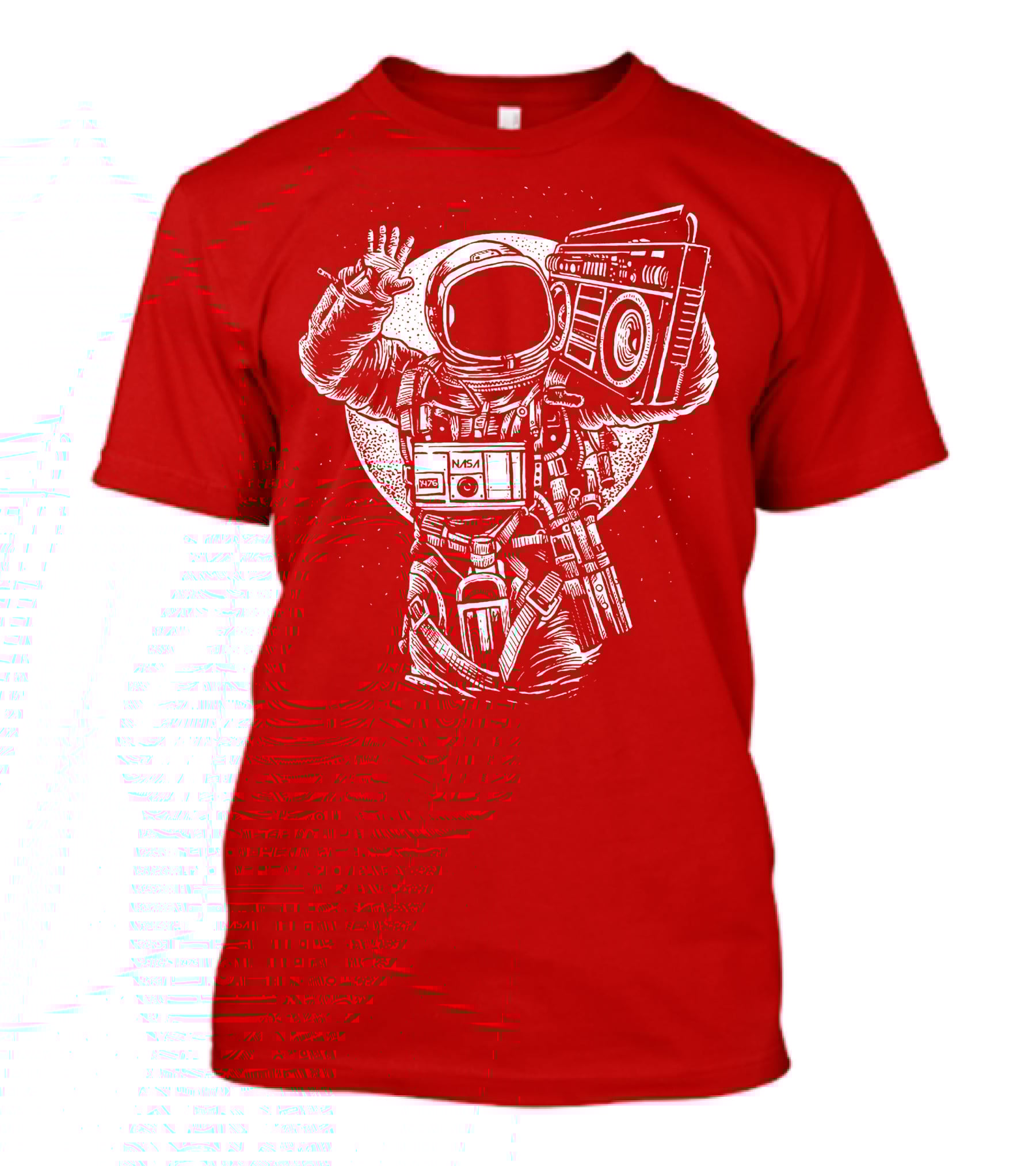 NASA Astronaut With Boombox Space T-Shirt
