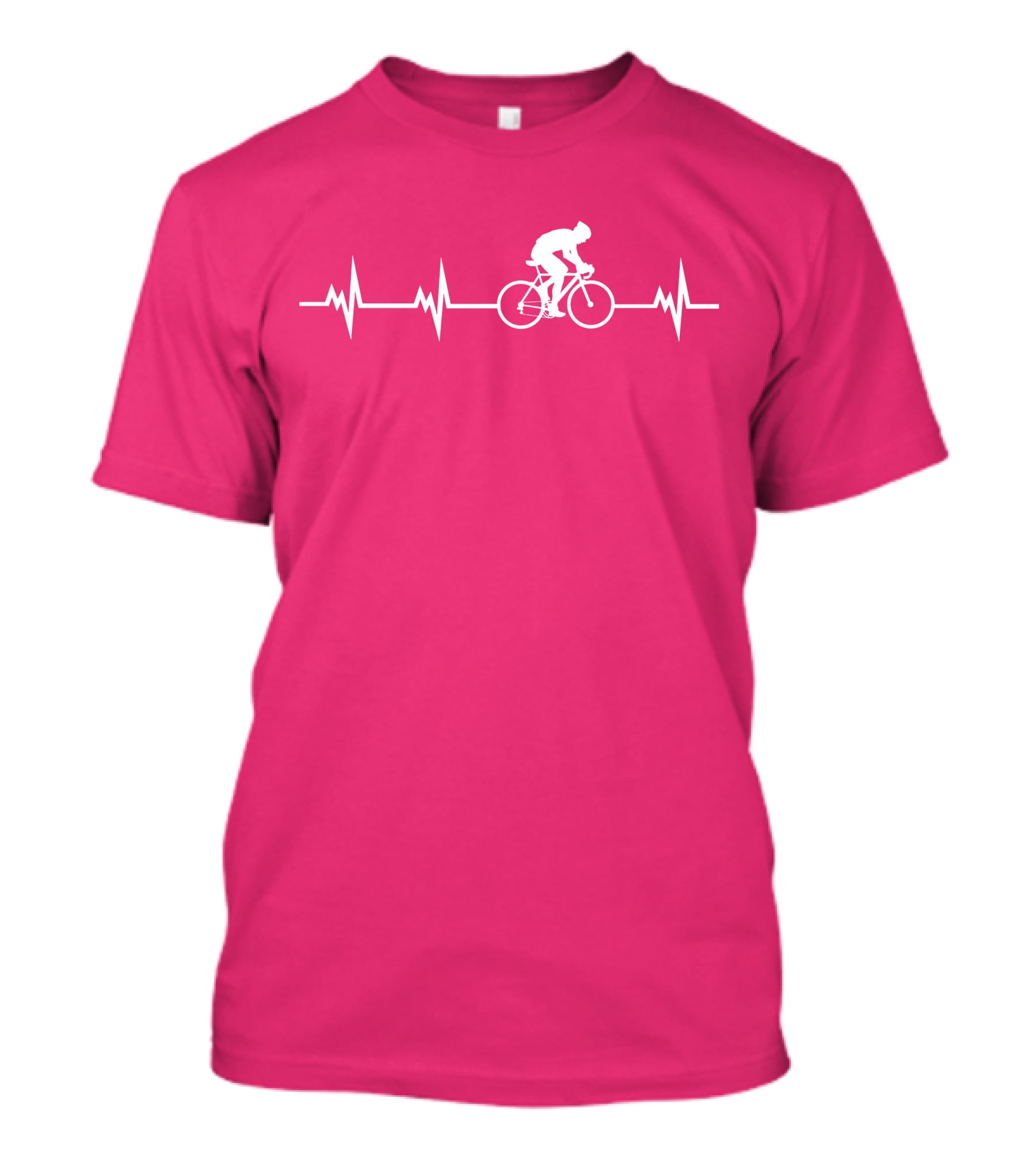 Cycling Heartbeat Bicycle Rider Pulse Line T-Shirt