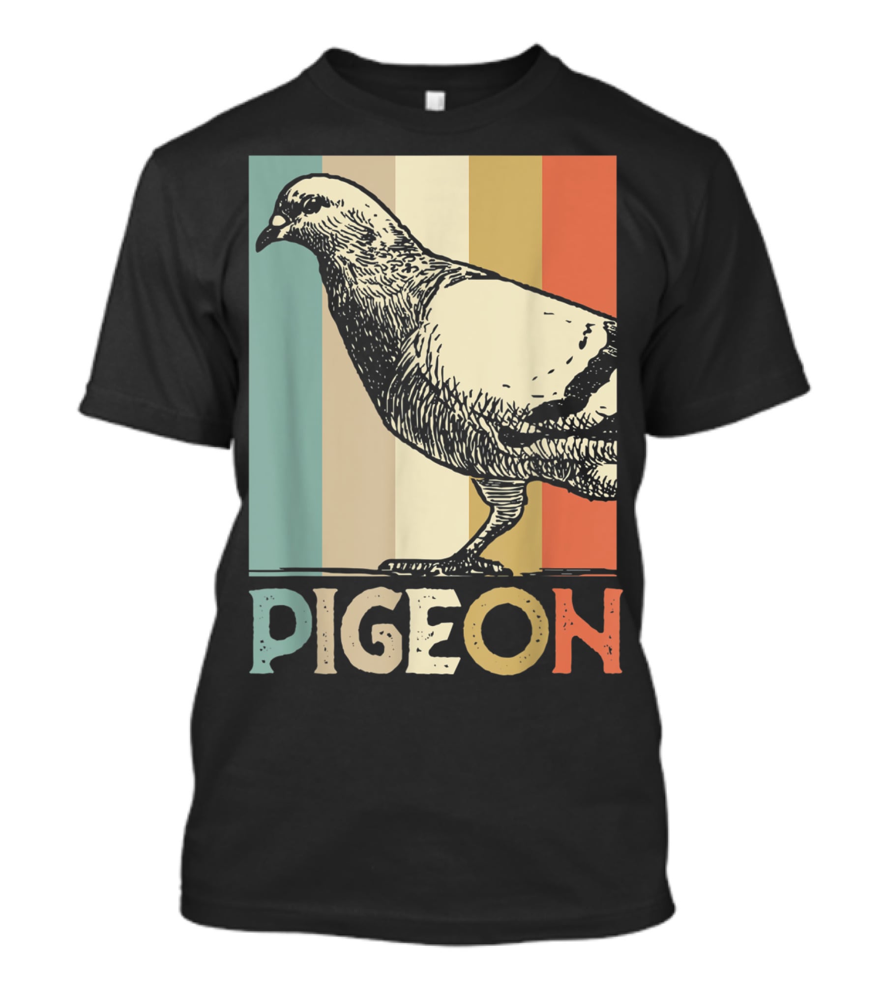 Pigeon Breeder Racing Retro Bird Stripes T-Shirt
