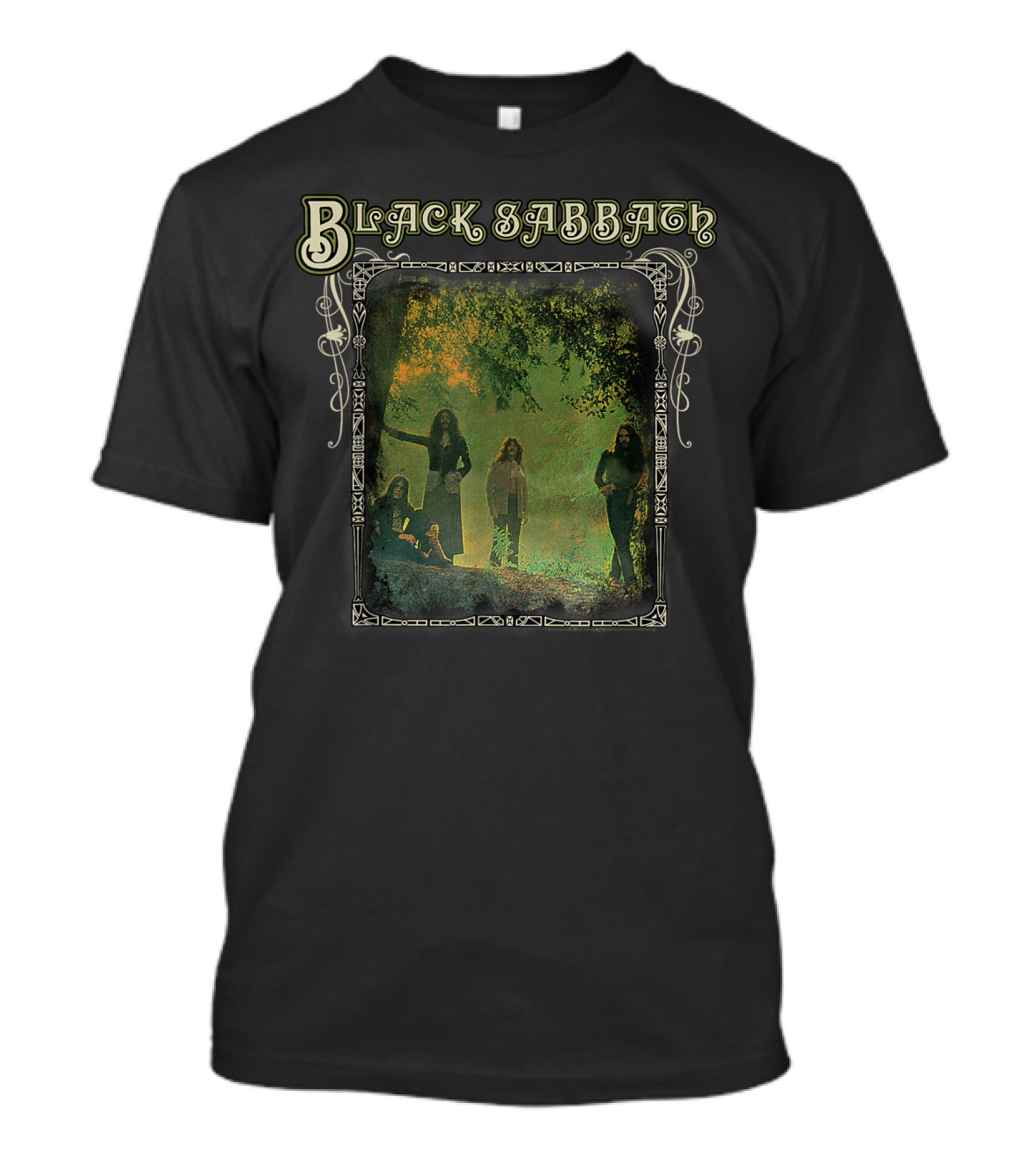 Black Sabbath Trees Photo Framed Band Image T-Shirt