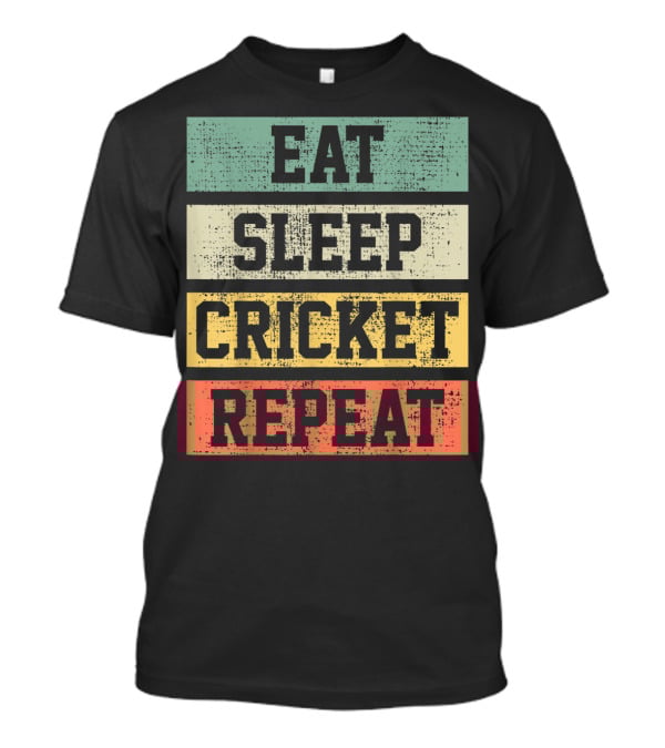 Eat Sleep Cricket Repeat Vintage Player Coach T-Shirt