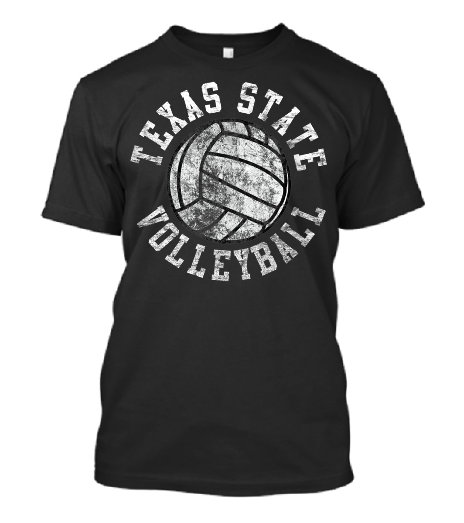 Texas State Volleyball Grunge Style Emblem T-Shirt