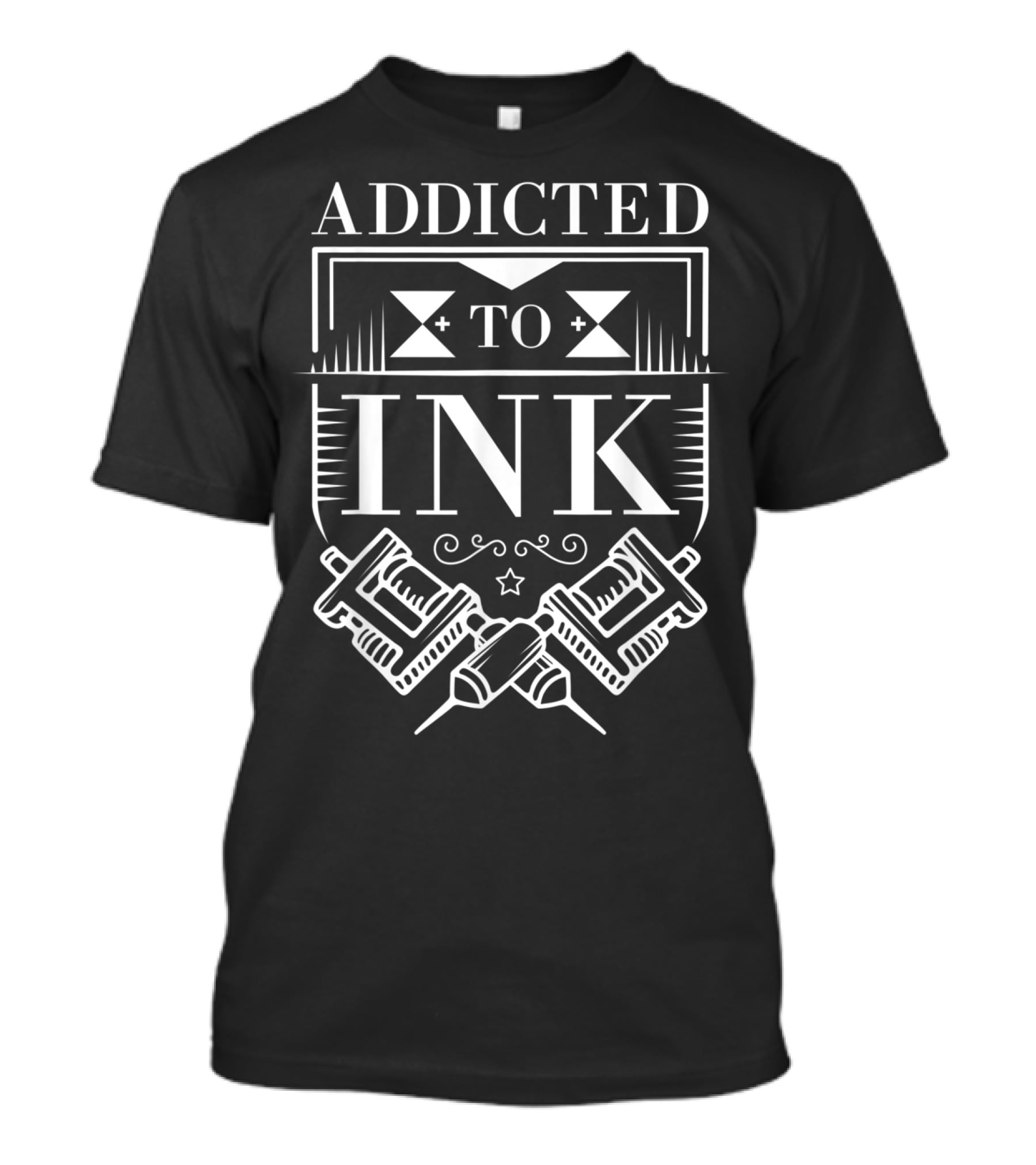 Addicted To Ink Tattoo Lover Inked Artist Tattoo Machines T-Shirt