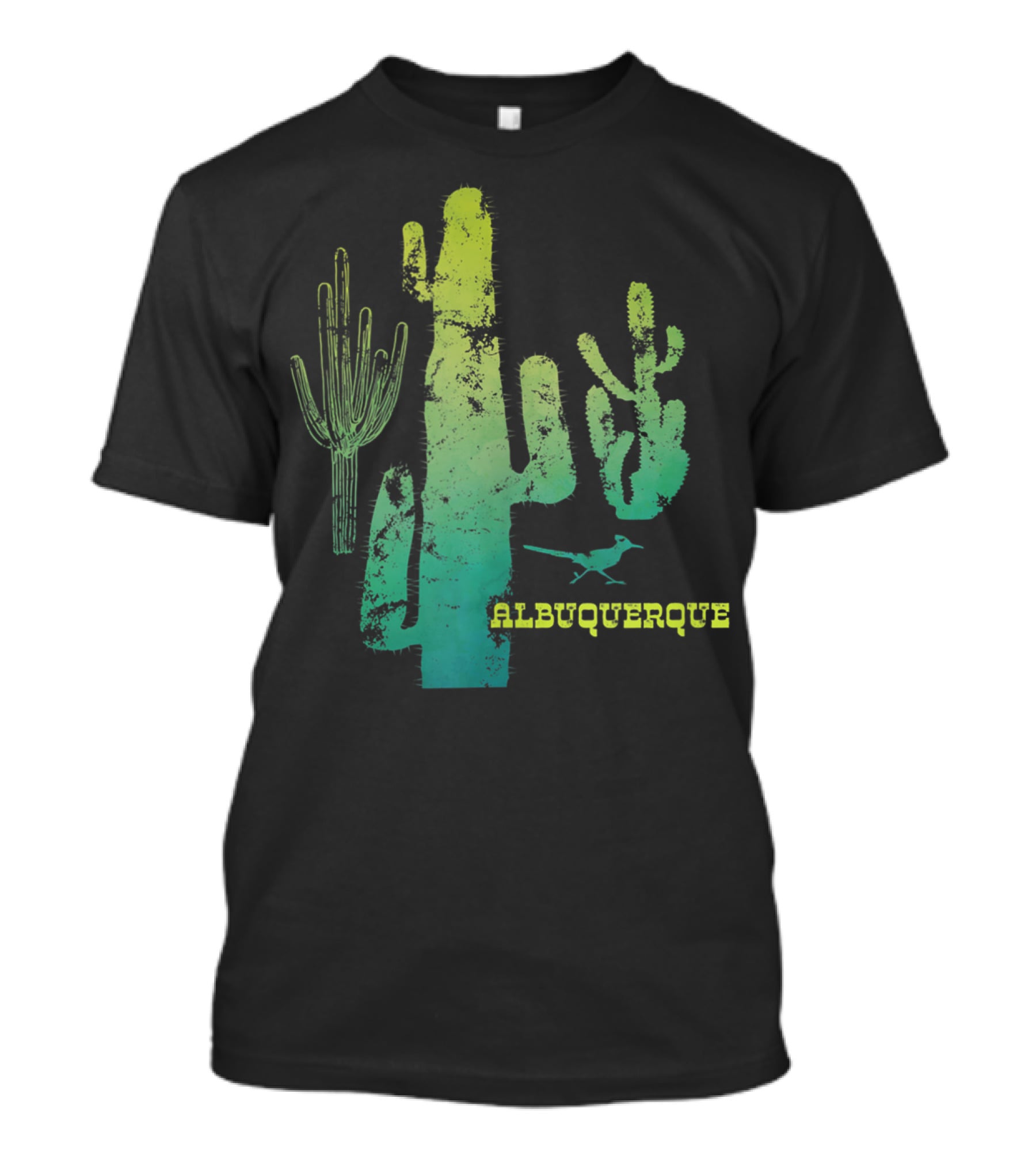 Albuquerque New Mexico Desert Cactus And Roadrunner T-Shirt