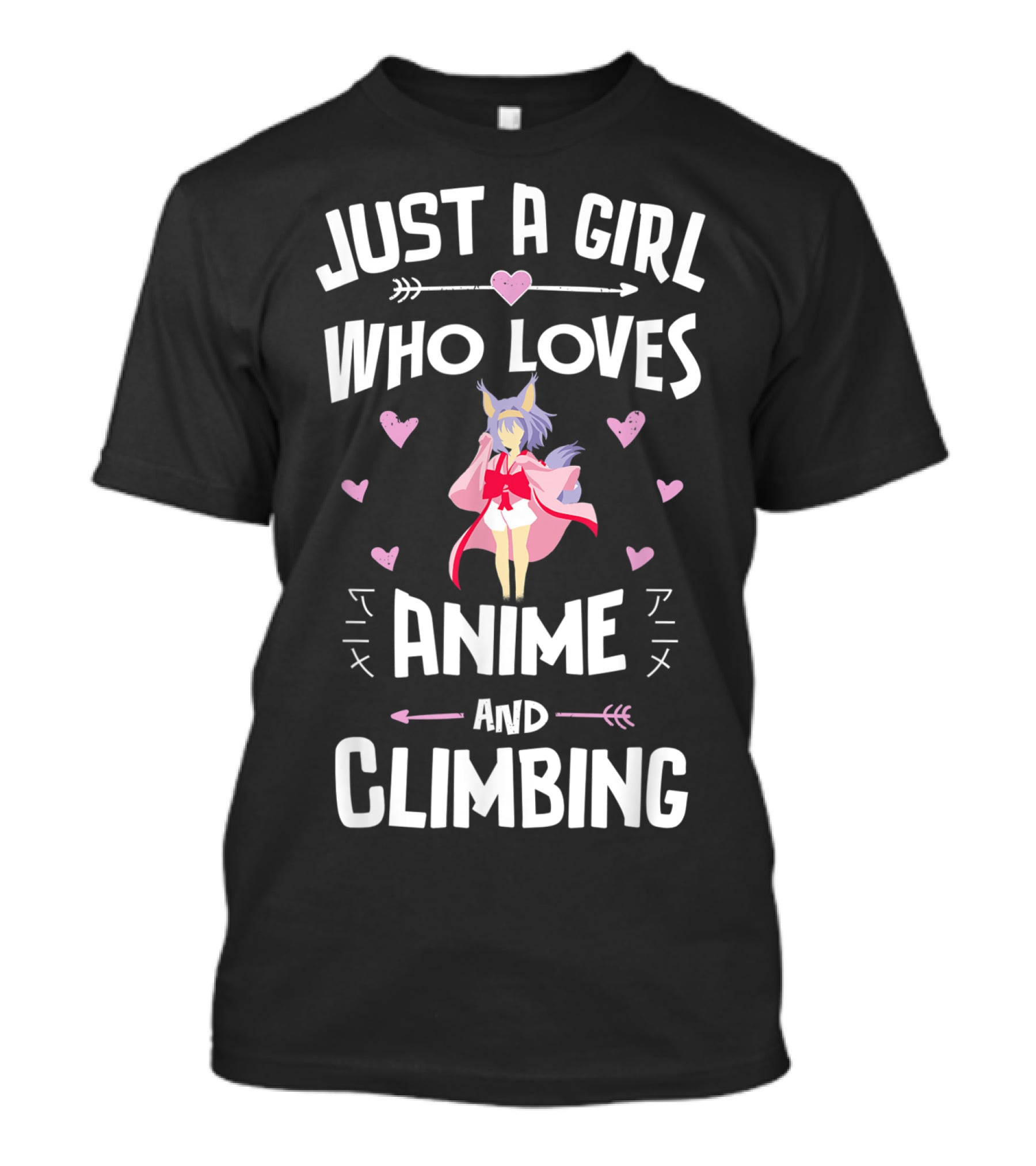 Just A Girl Who Loves Anime And Climbing T-Shirt