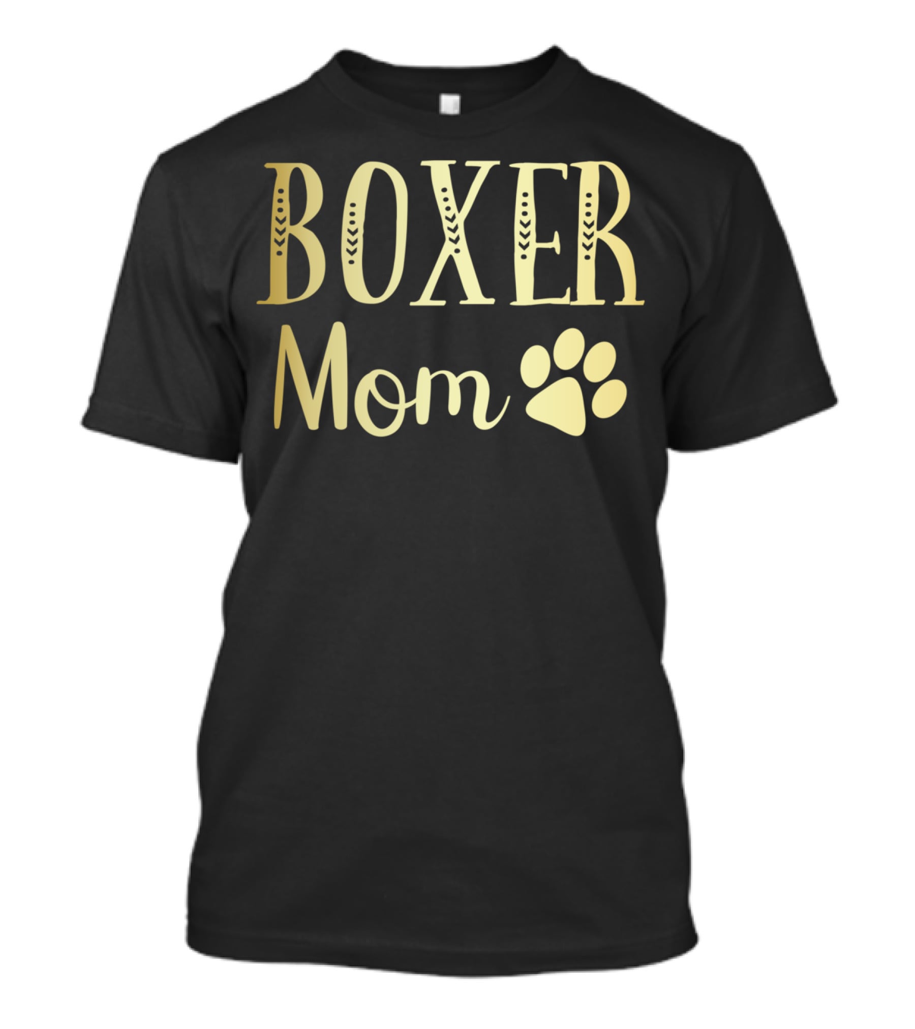 Boxer Mom Funny Dog Lovers Owner Womens Girls Paw Prints T-Shirt