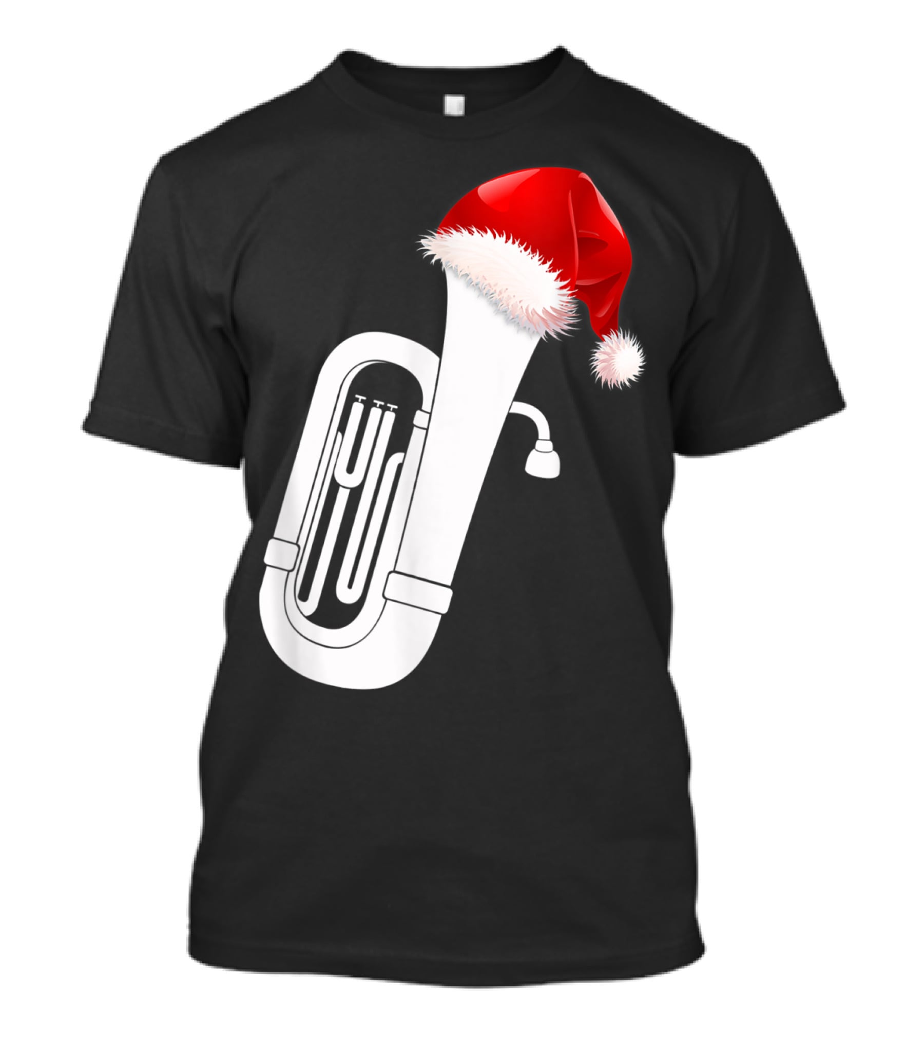 Christmas Tuba Santa Band Players Festive Holiday Instrument T-Shirt