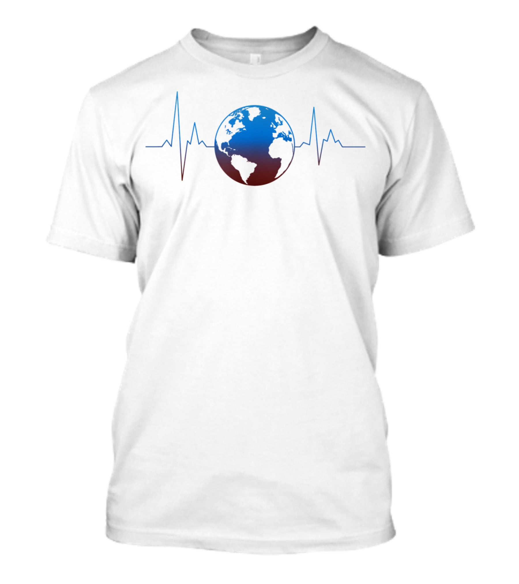 Climate Change Earth Heartbeat Monitor T-Shirt
