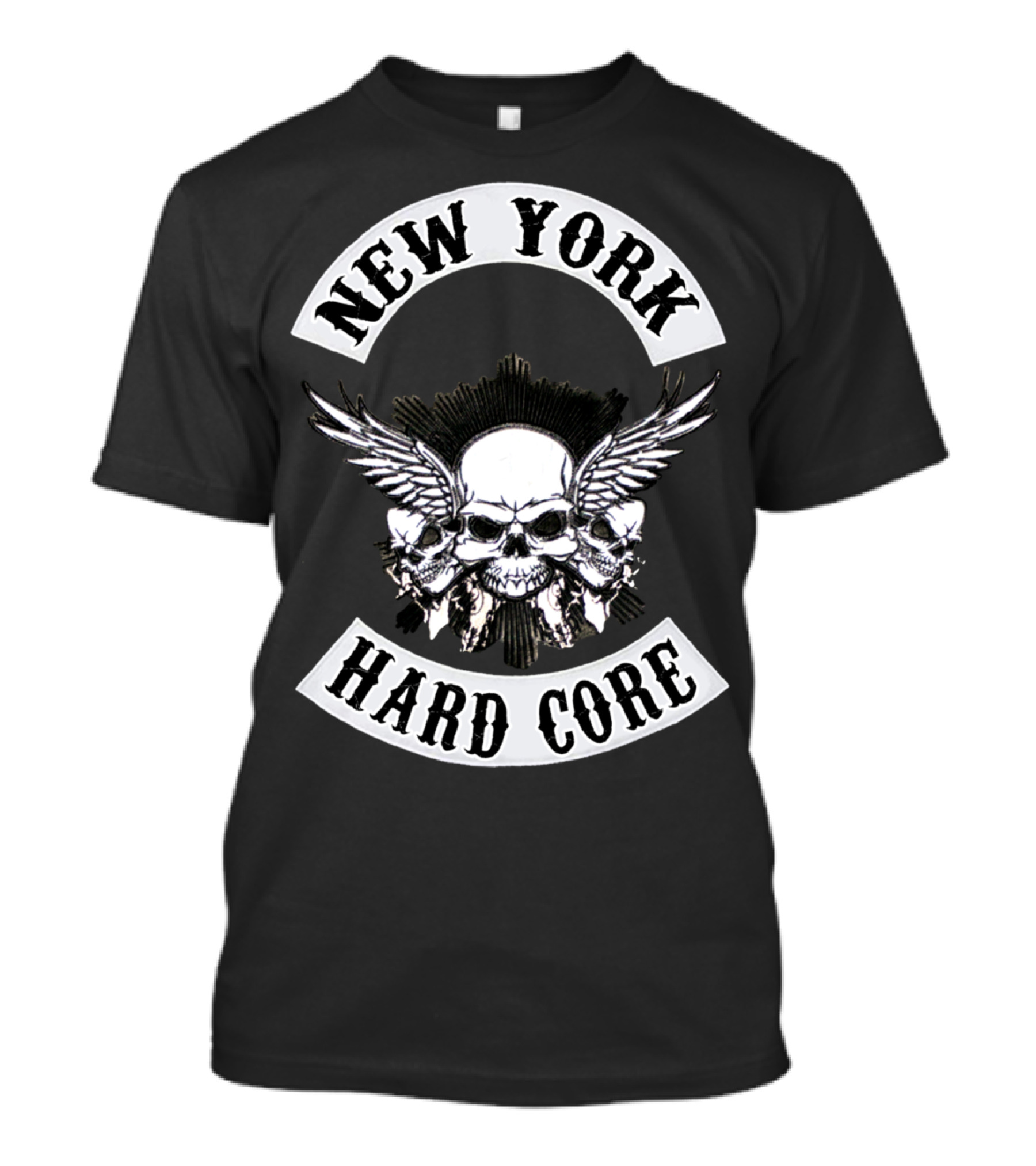 New York Hard Core Skull Wings Nyhc Usa Straight Edge T-Shirt