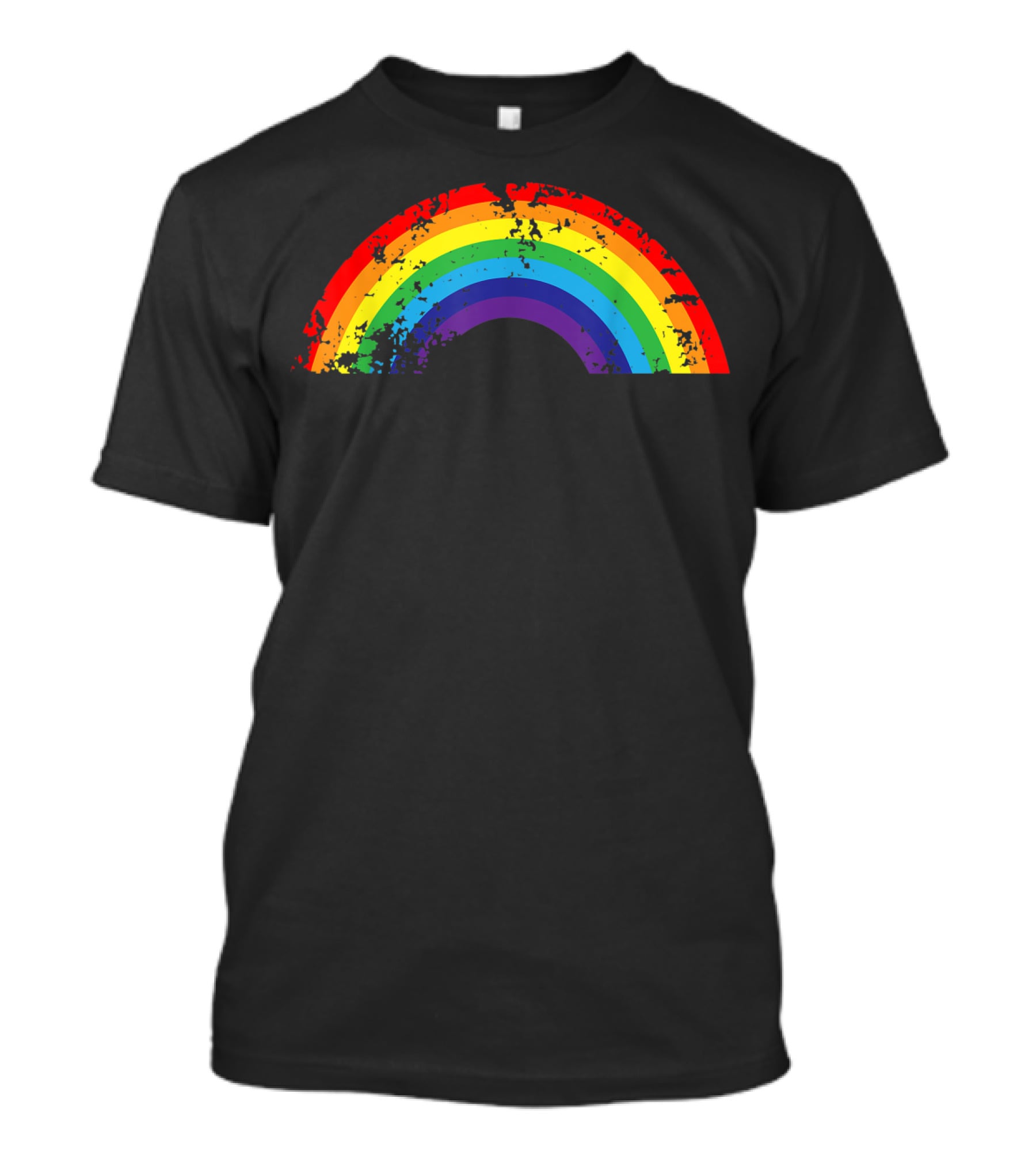 Cool Elegant Rainbow Vintage Retro 80's Style Rainbow T-Shirt