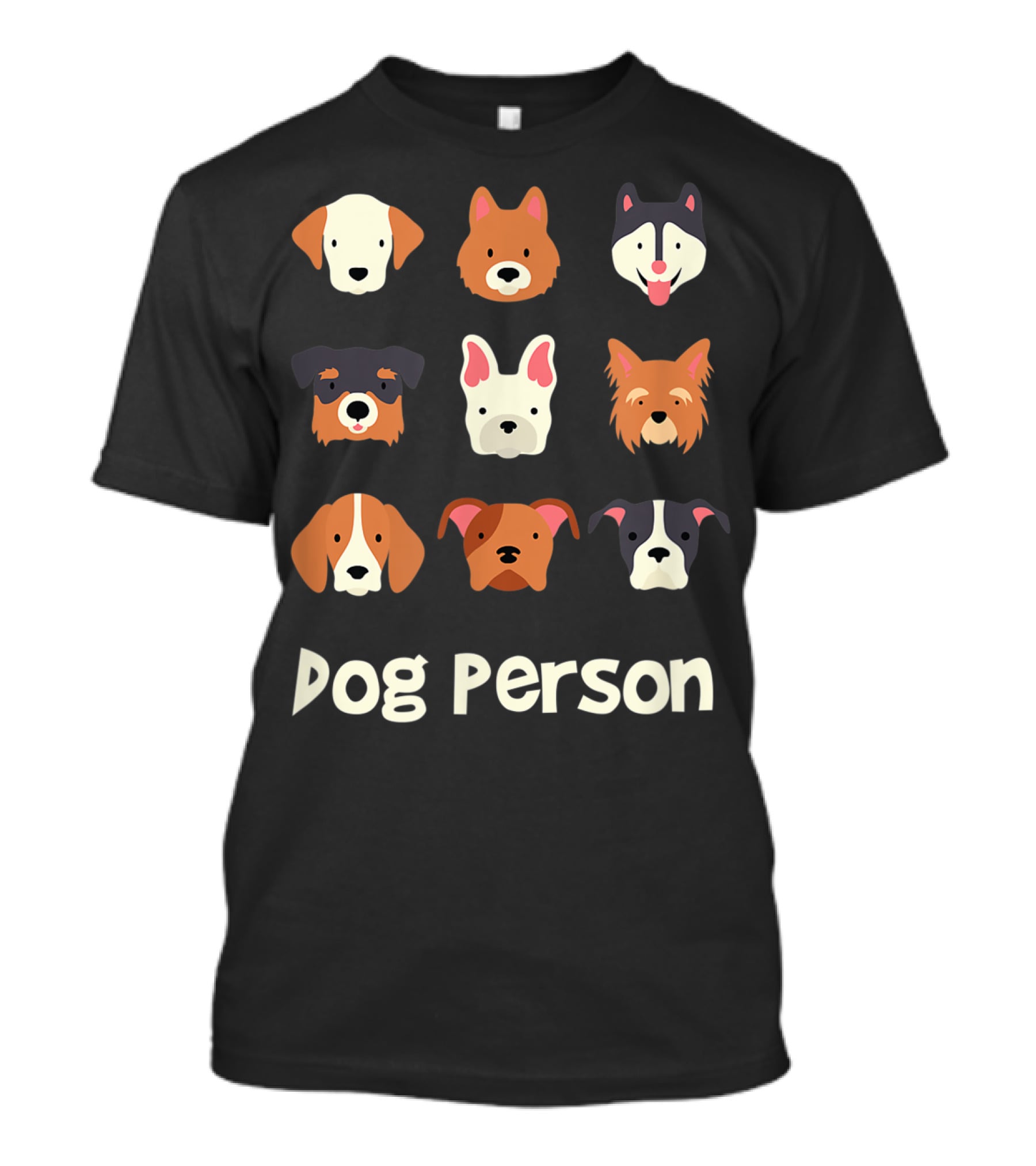 Dog Person Doggy Animal Lover Puppy Faces T-Shirt