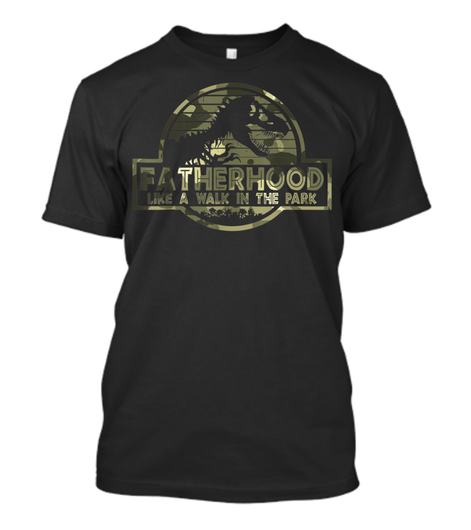 Fatherhood Like A Walk In The Park Dinosaur T-Shirt
