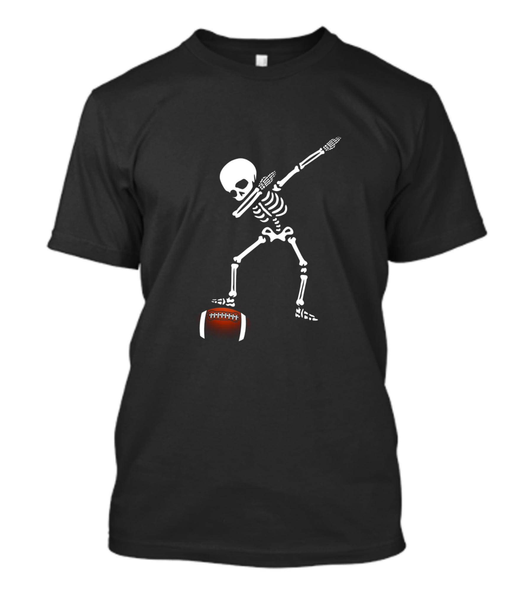 Football Skeleton Dabbing Sports With Football T-Shirt