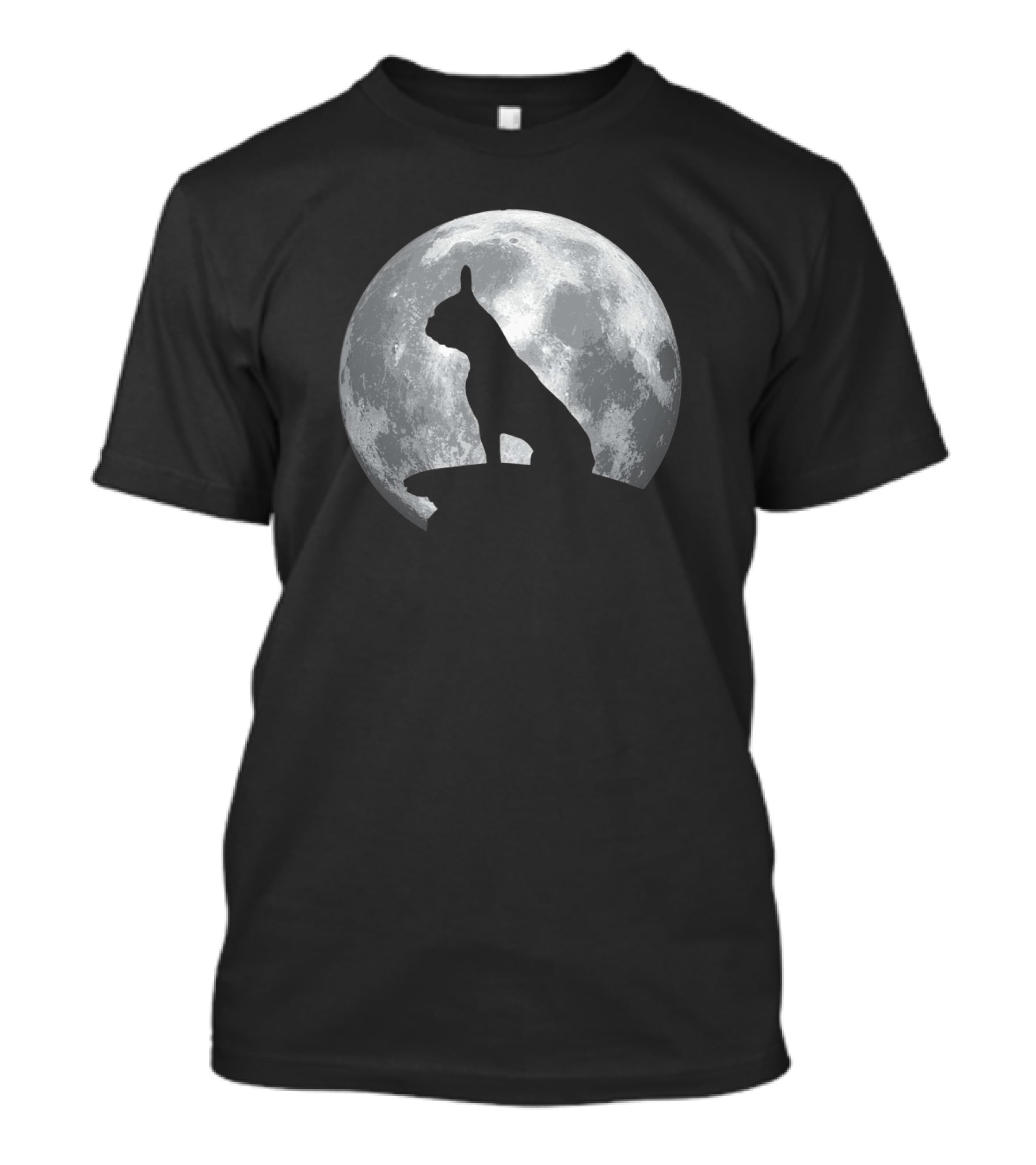 French Bulldog Silhouette With Moon In French Bulldogs T-Shirt