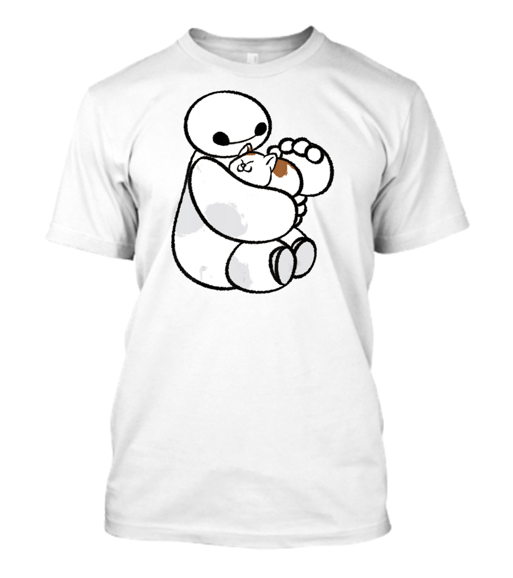 Baymax Hugging Cat Disney Big Hero 6 Cute T-Shirt