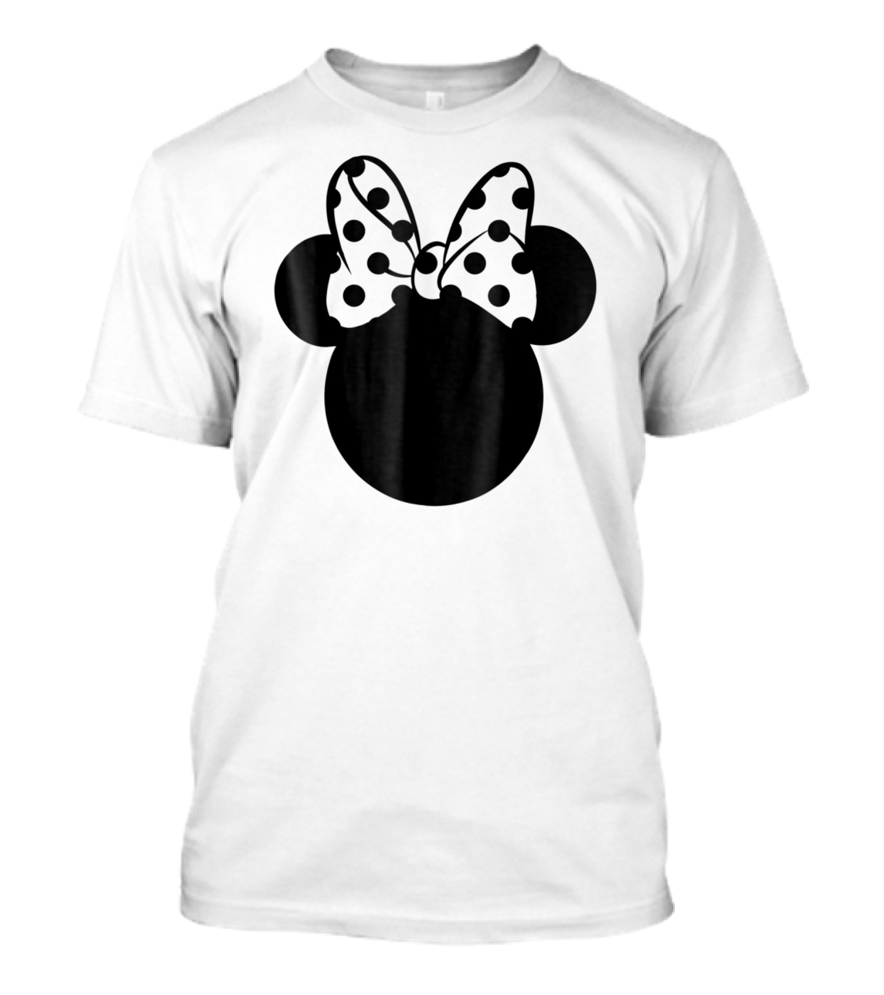 Minnie Mouse Silhouette With Polka Dot Bow Disney T-Shirt