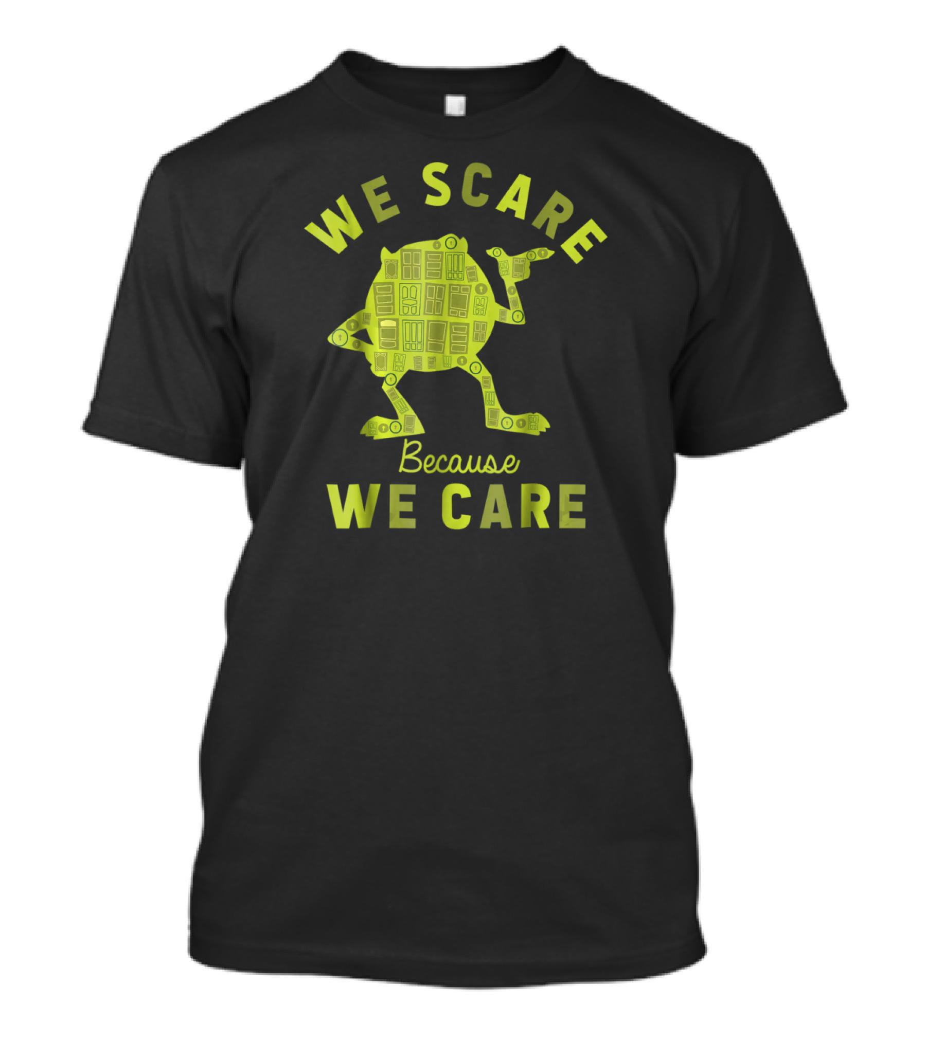 We Scare Because We Care Disney Pixar Monsters University Mike T-Shirt