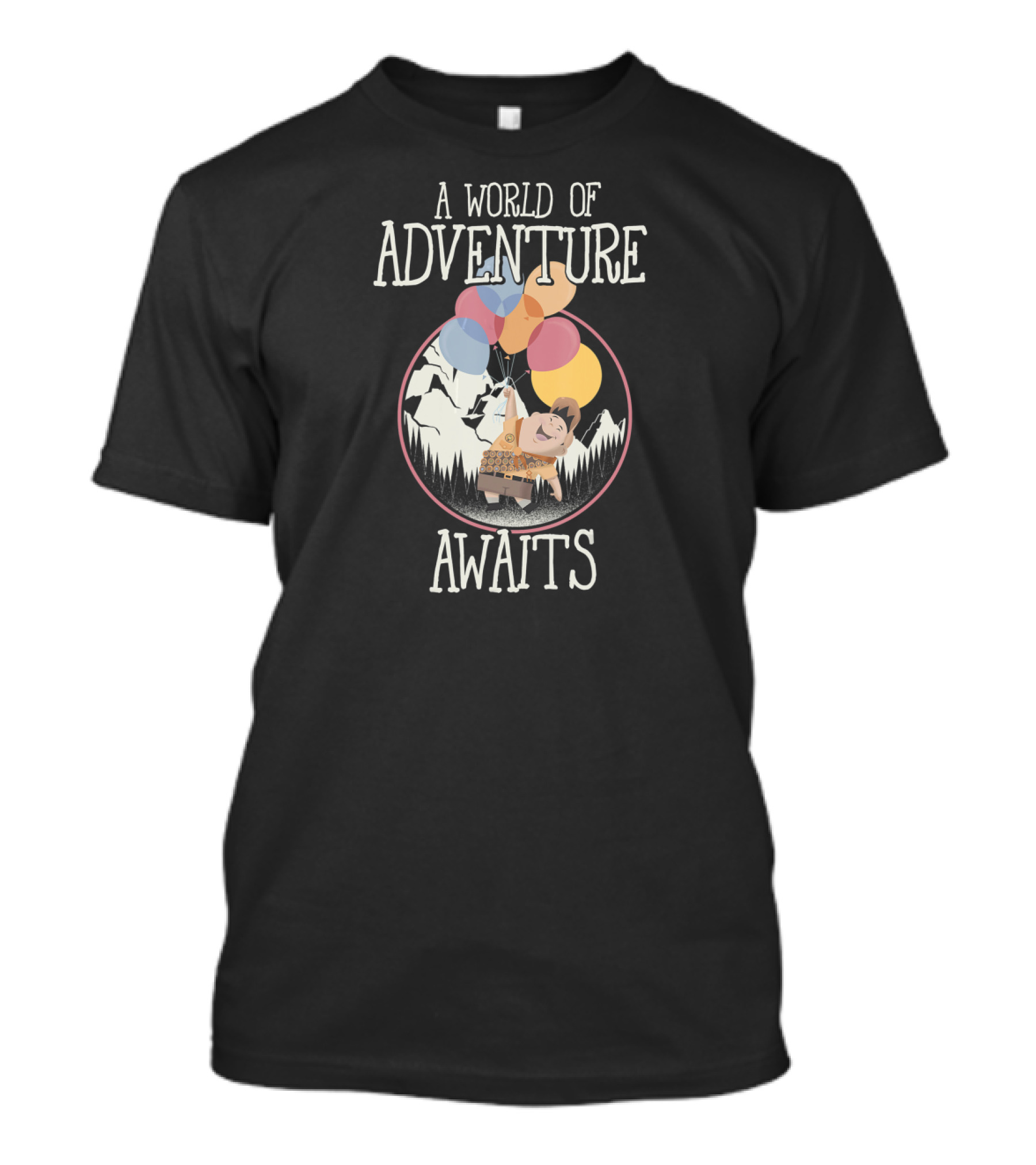 Disney Pixar Up A World Of Adventure Awaits Russell Balloons T-Shirt