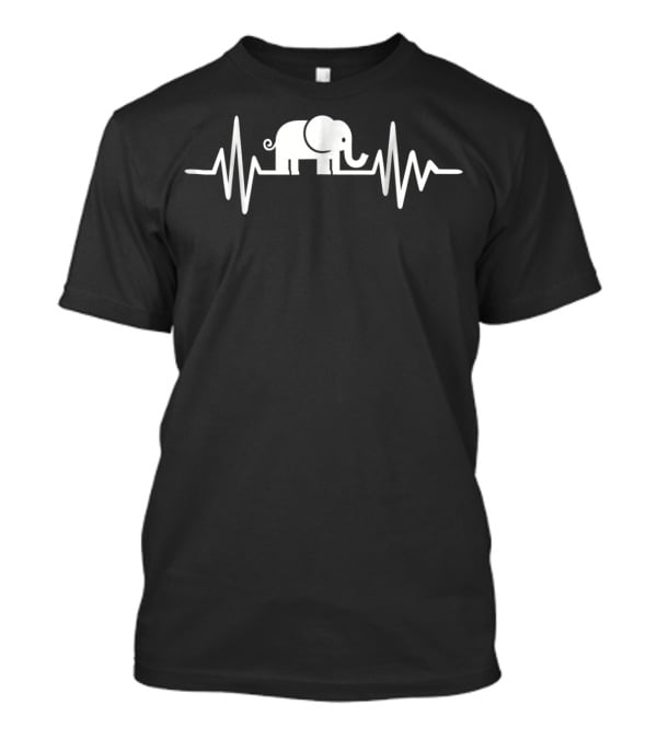 Elephant Frequency Heartbeat Line T-Shirt