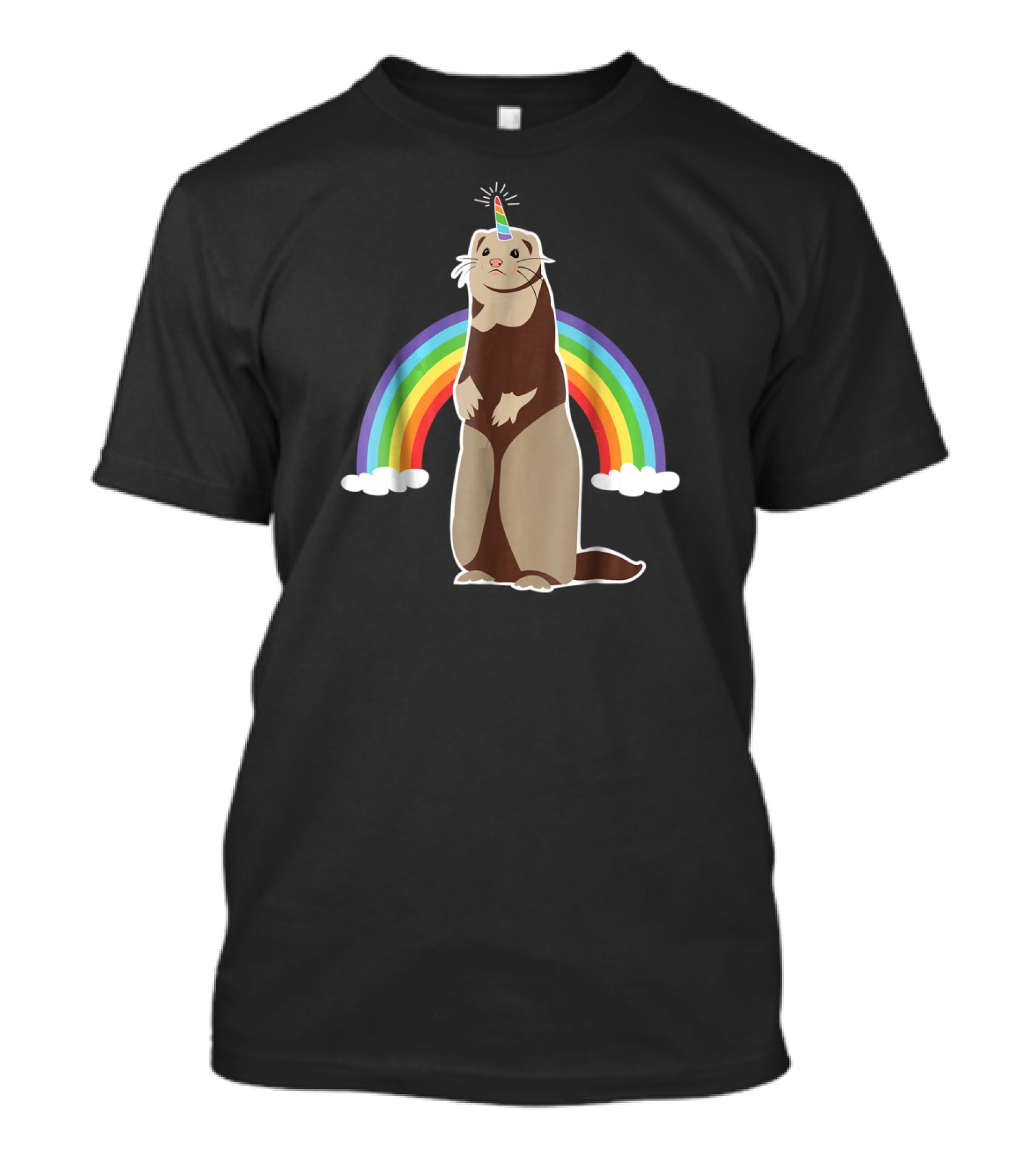 Ferret Unicorn Rainbow Magic Fantasy T-Shirt