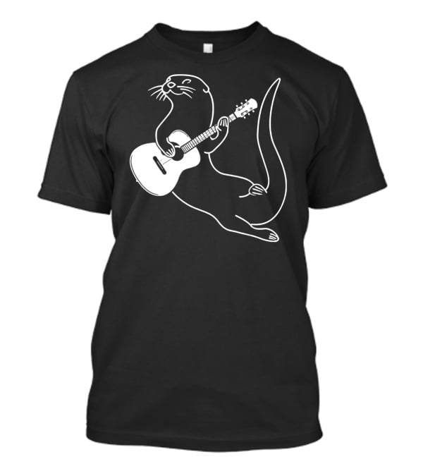 Guitar Playing Otter Music Cool Fun T-Shirt